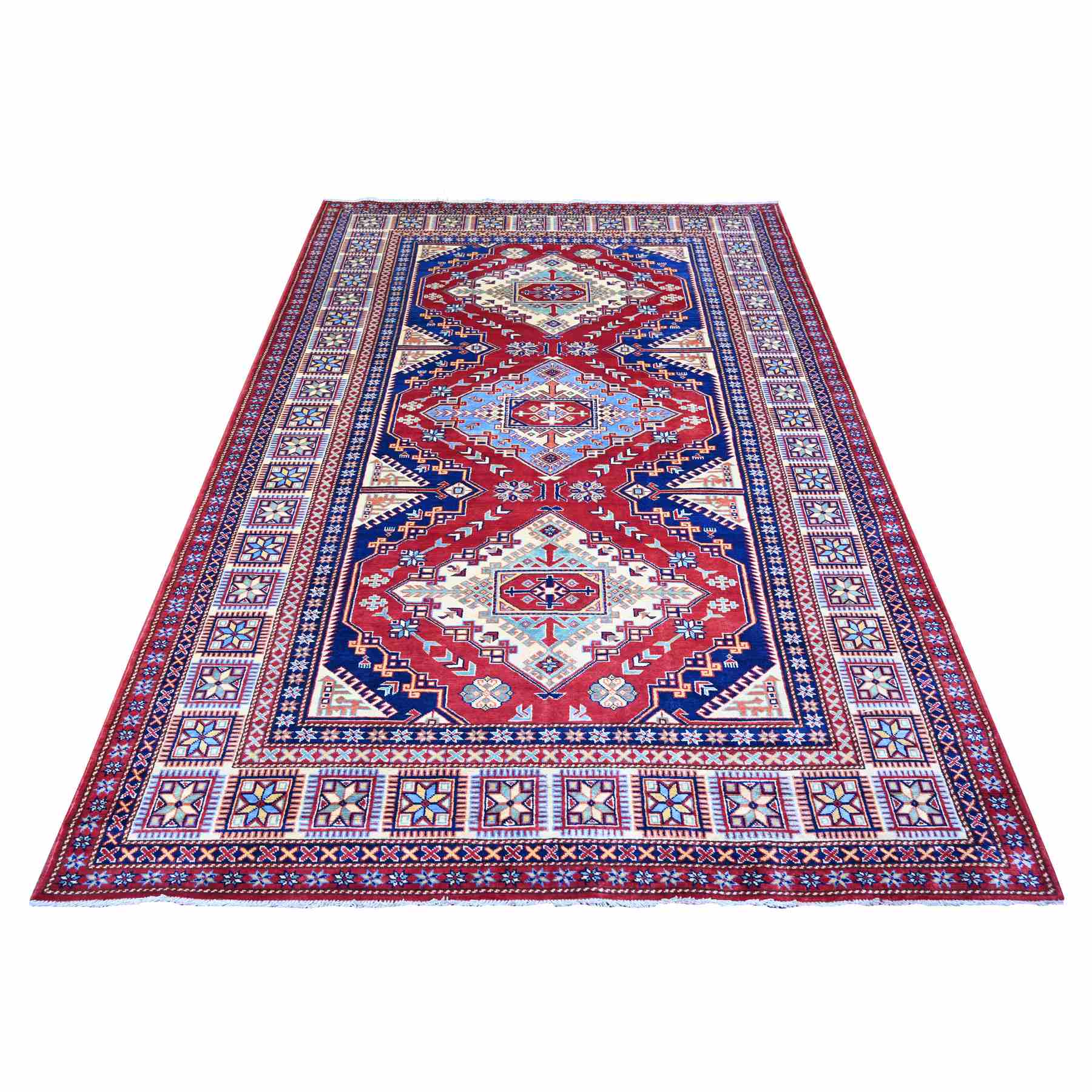 Tribal-Geometric-Hand-Knotted-Rug-374180