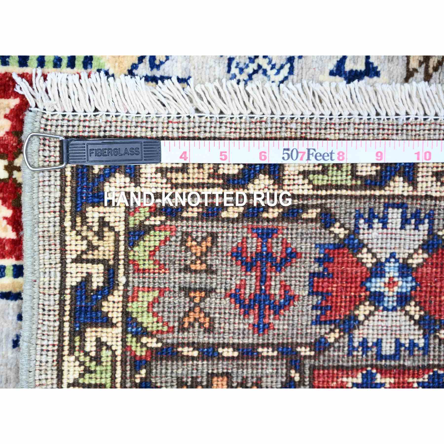 Tribal-Geometric-Hand-Knotted-Rug-374290