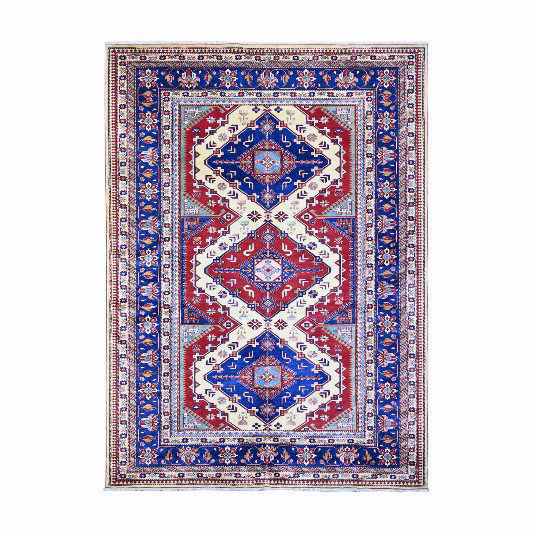 Tribal-Geometric-Hand-Knotted-Rug-374610