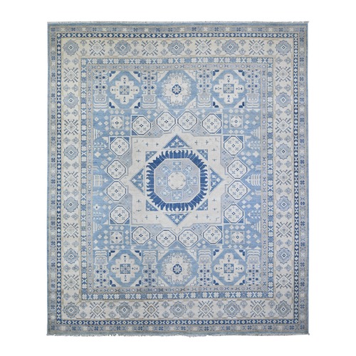 Air Superiority Blue, Vintage Kazak High Grade Wool, Hand Knotted , Natural Dyes, Oriental Rug