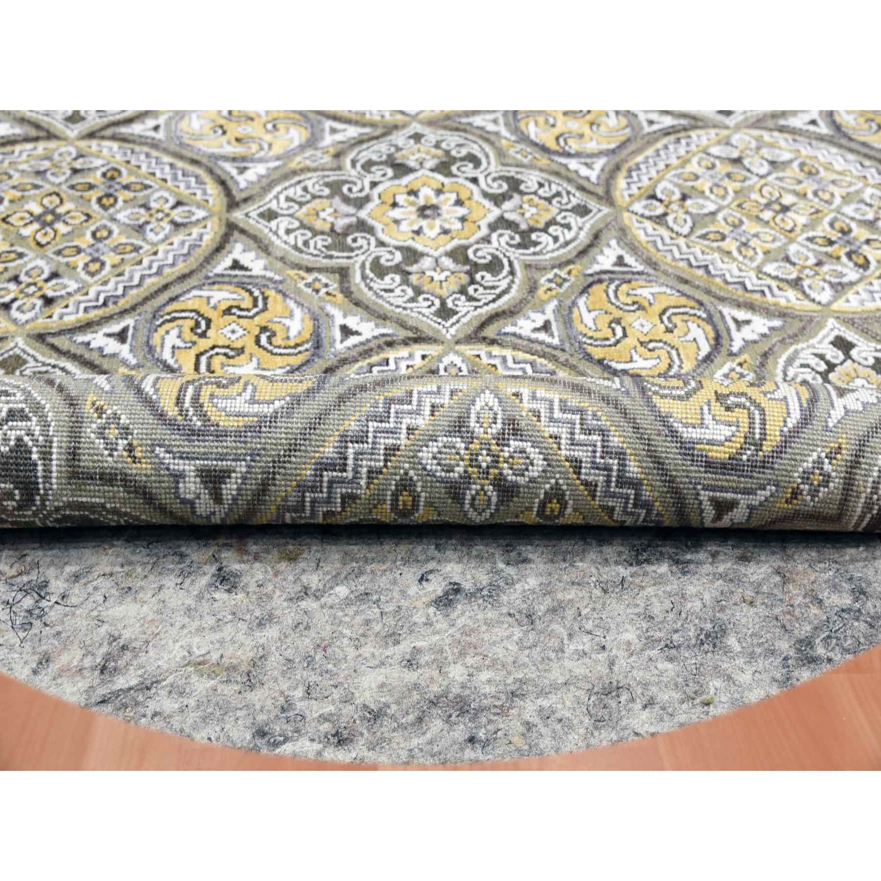 Ikat-And-Suzani-Design-Hand-Knotted-Rug-375645