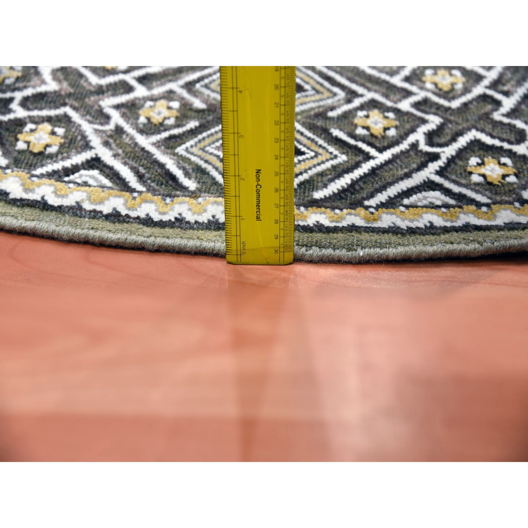 Ikat-And-Suzani-Design-Hand-Knotted-Rug-375645