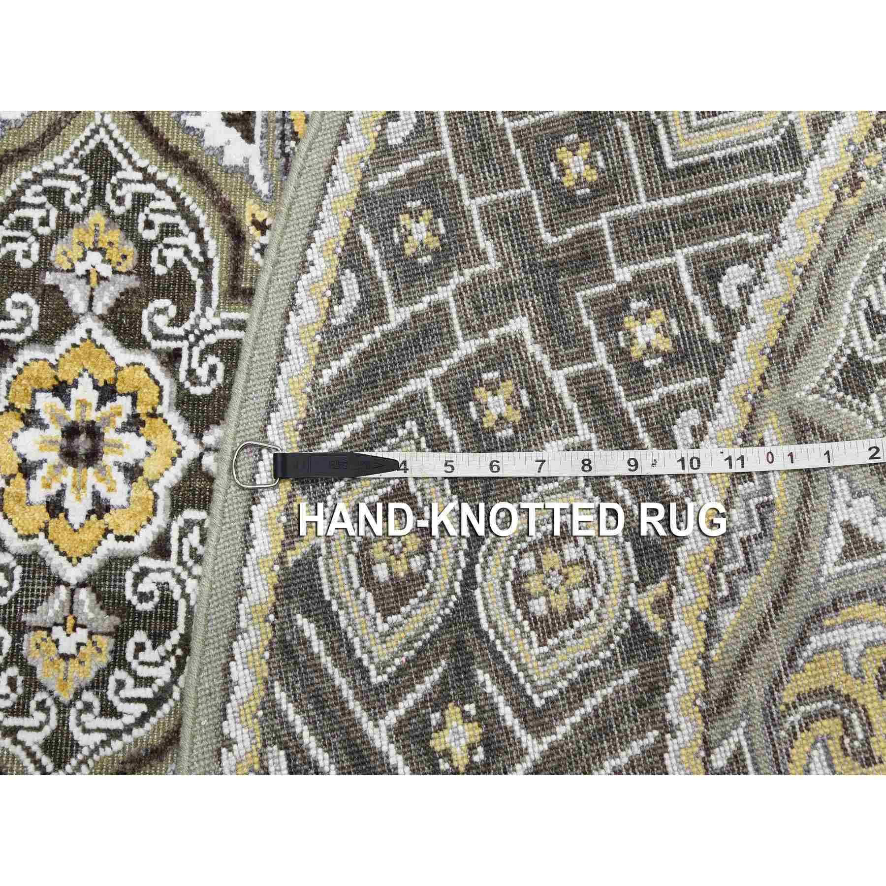 Ikat-And-Suzani-Design-Hand-Knotted-Rug-375645