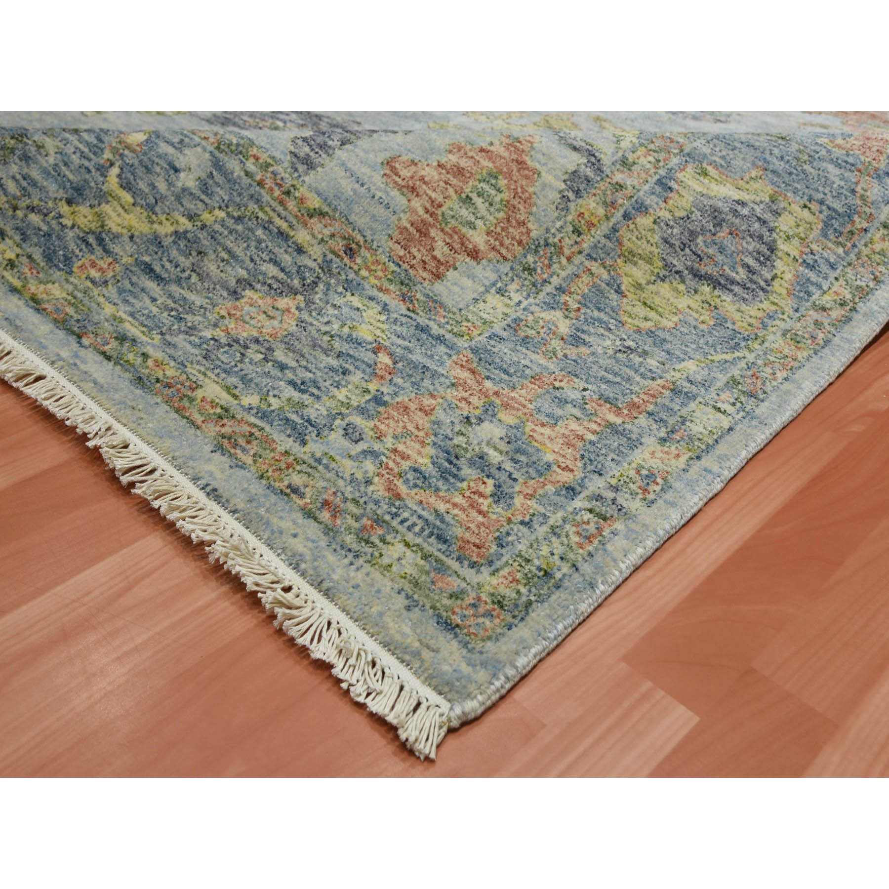 Oushak-And-Peshawar-Hand-Knotted-Rug-375930