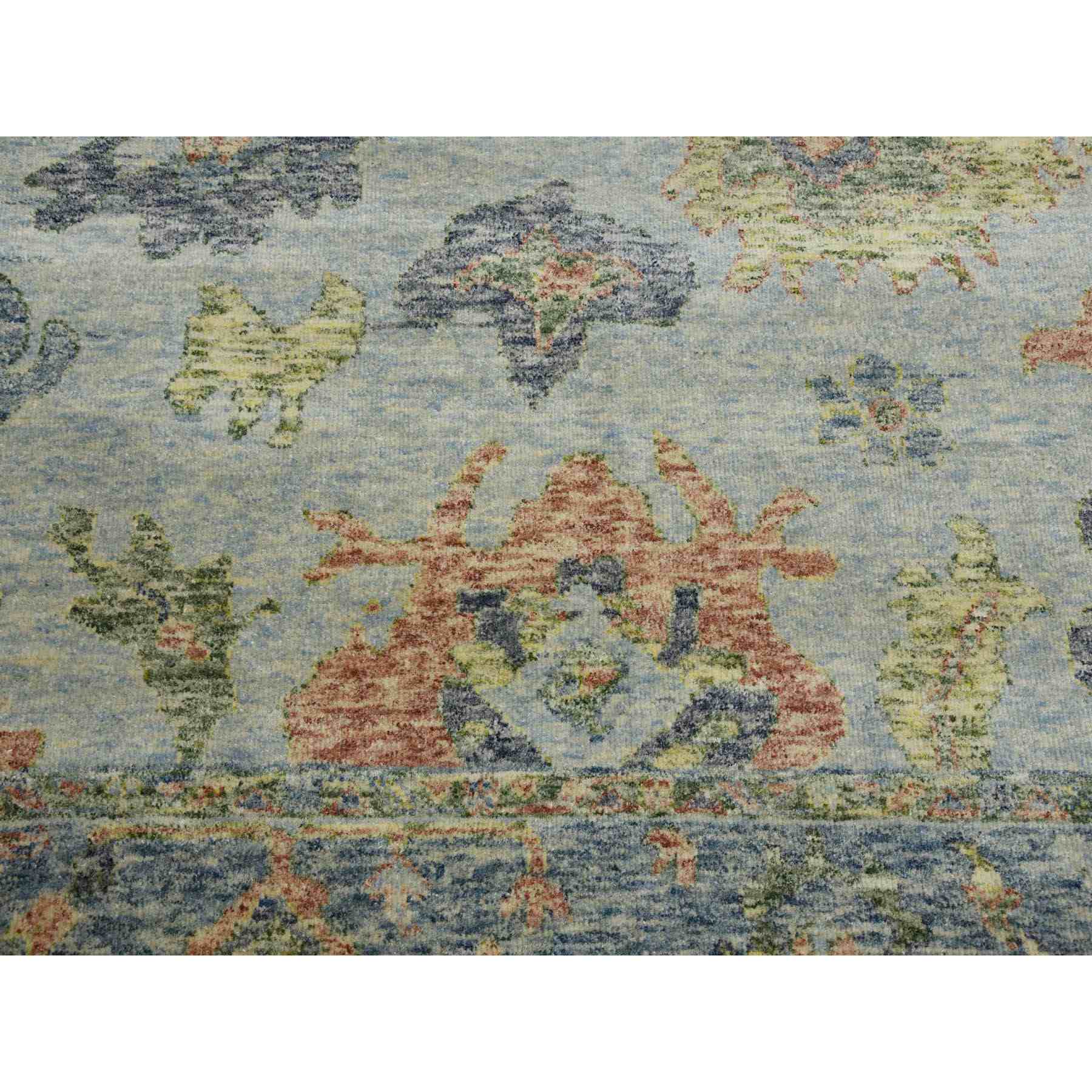 Oushak-And-Peshawar-Hand-Knotted-Rug-375930