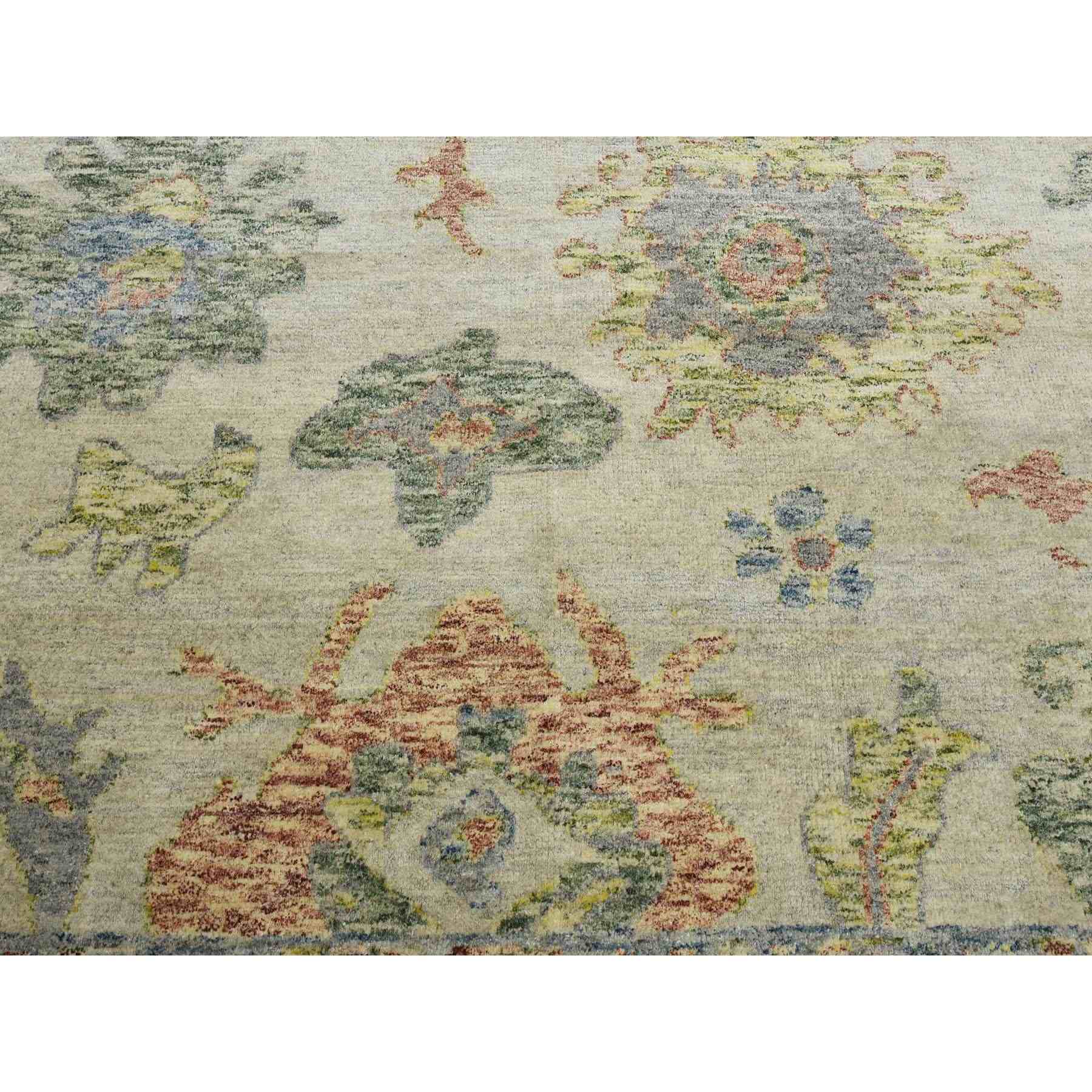 Oushak-And-Peshawar-Hand-Knotted-Rug-375940
