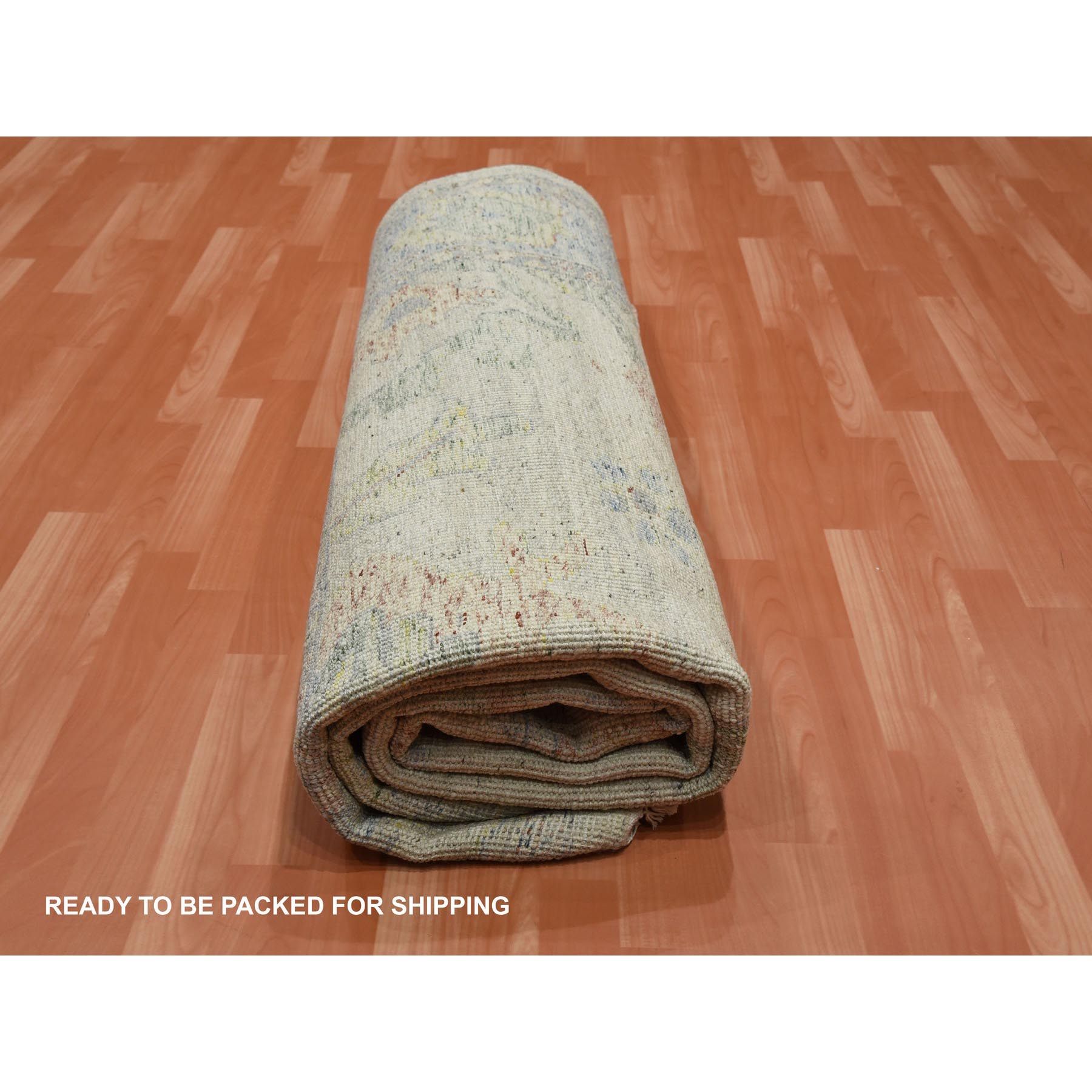 Oushak-And-Peshawar-Hand-Knotted-Rug-375940