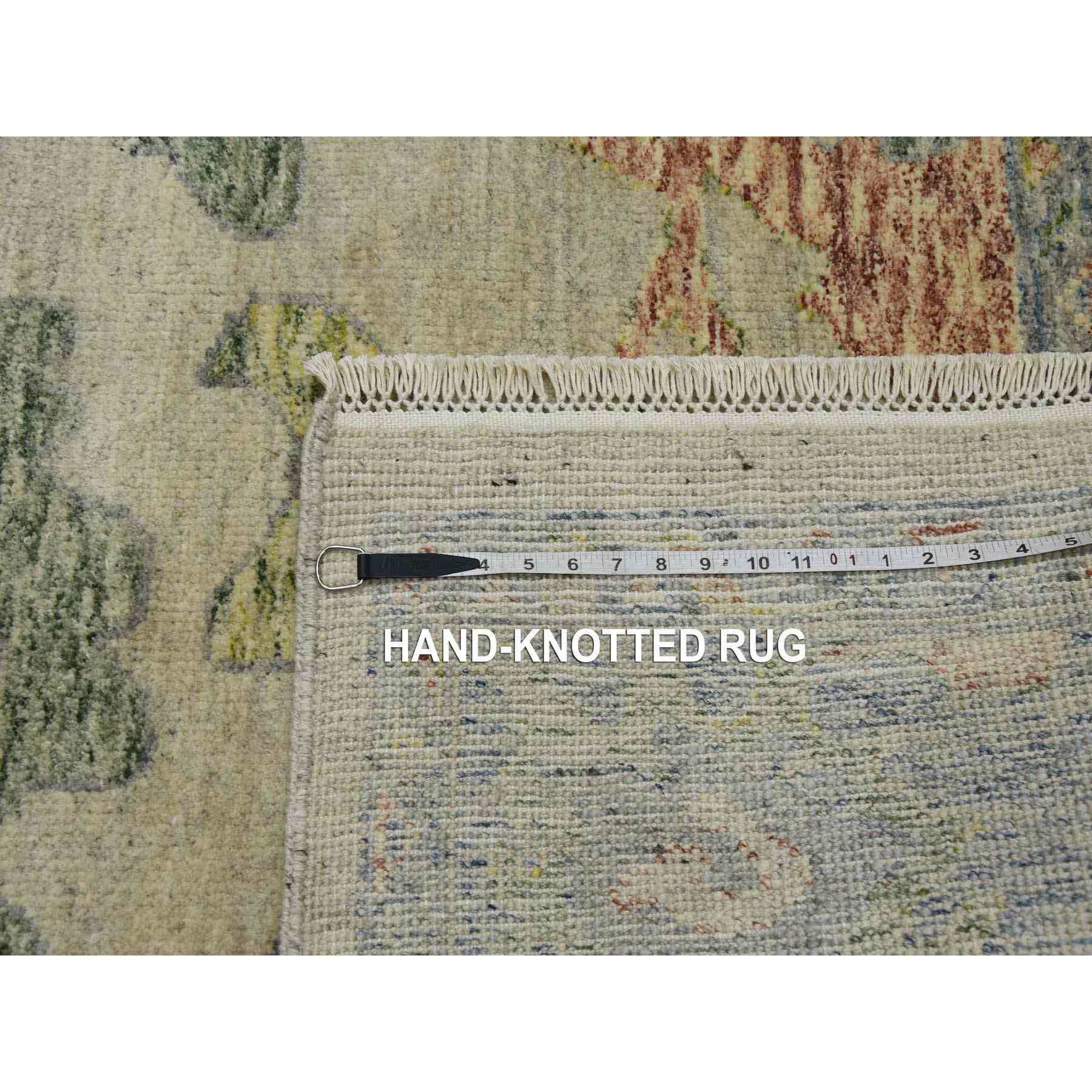 Oushak-And-Peshawar-Hand-Knotted-Rug-375940
