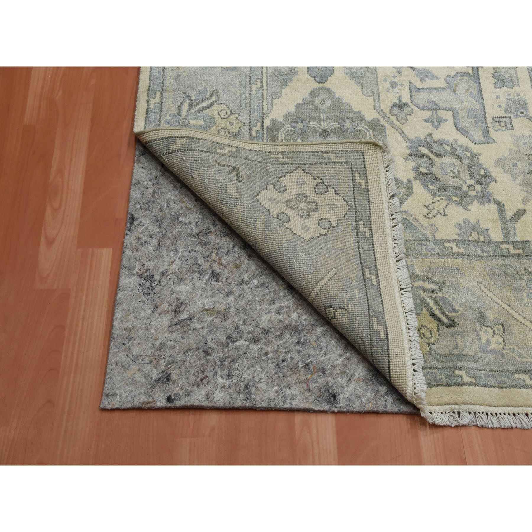 Oushak-And-Peshawar-Hand-Knotted-Rug-375960