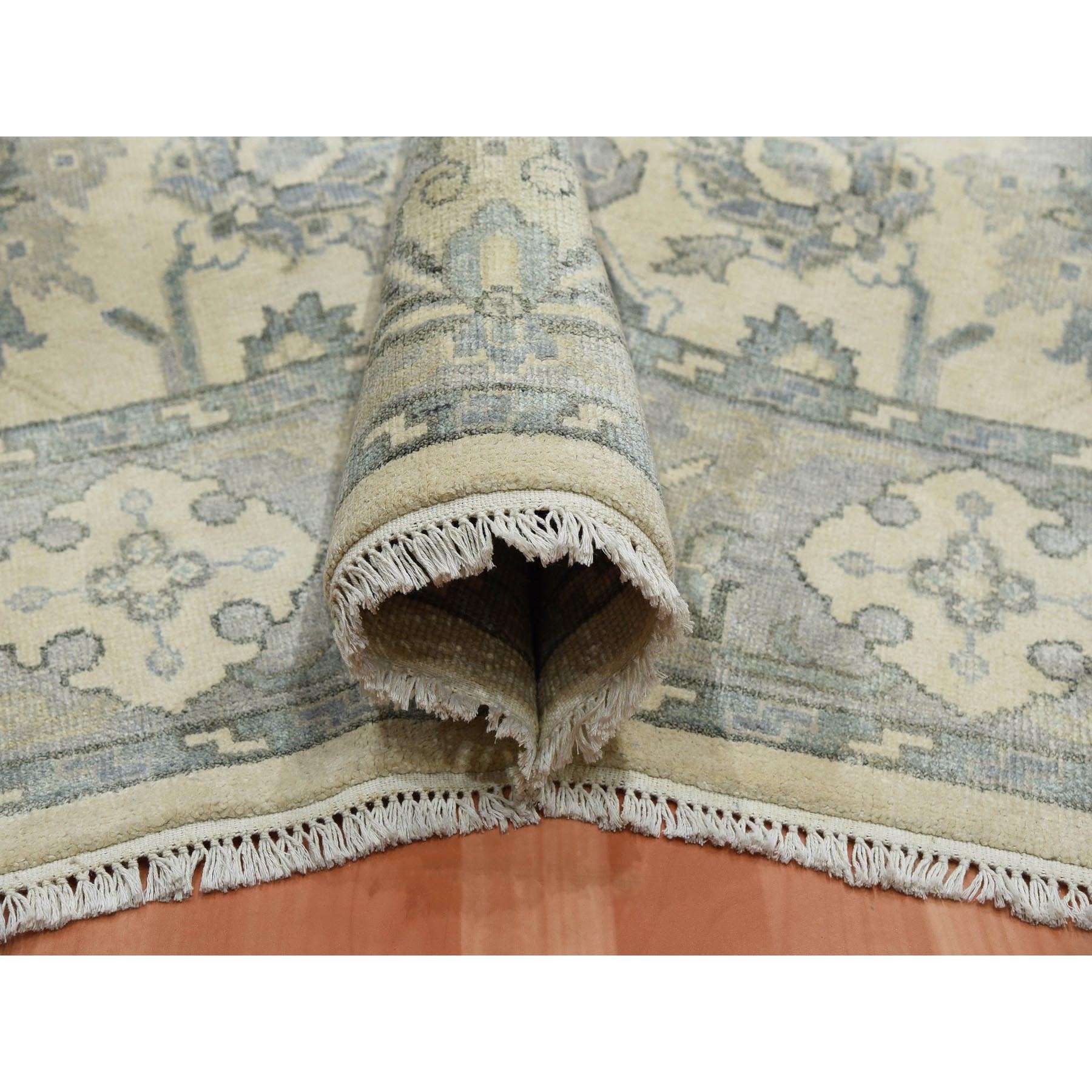 Oushak-And-Peshawar-Hand-Knotted-Rug-375960