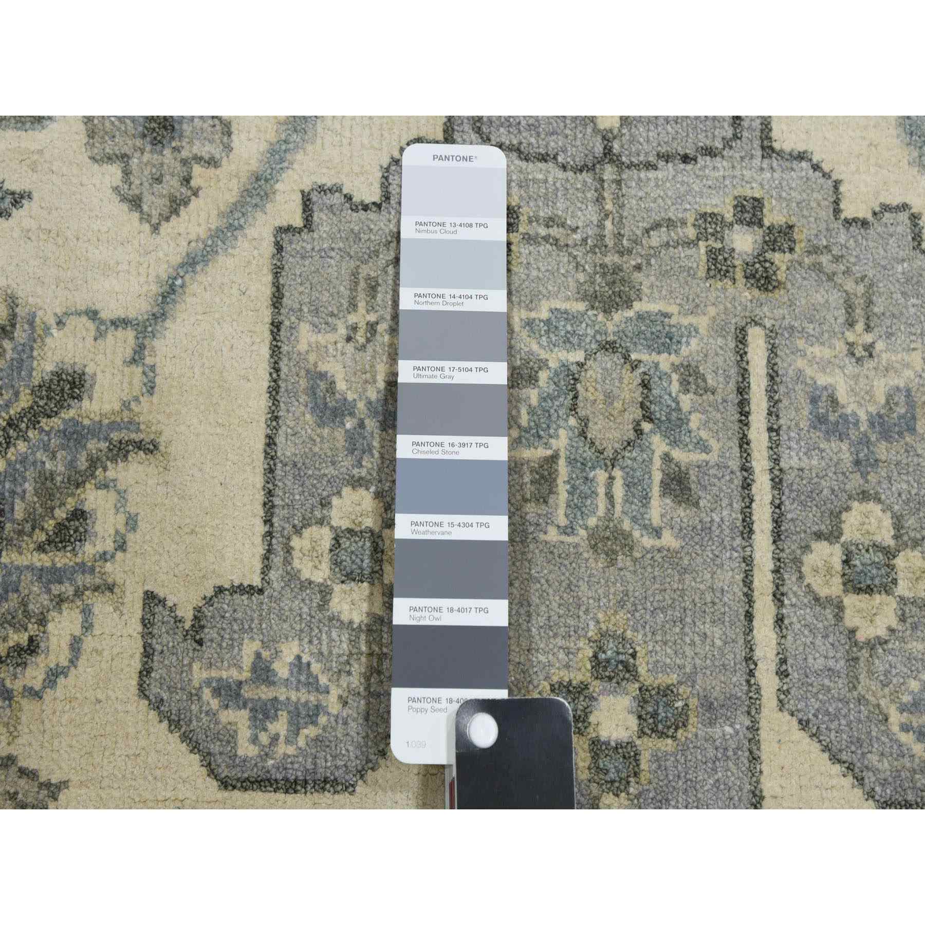 Oushak-And-Peshawar-Hand-Knotted-Rug-375960