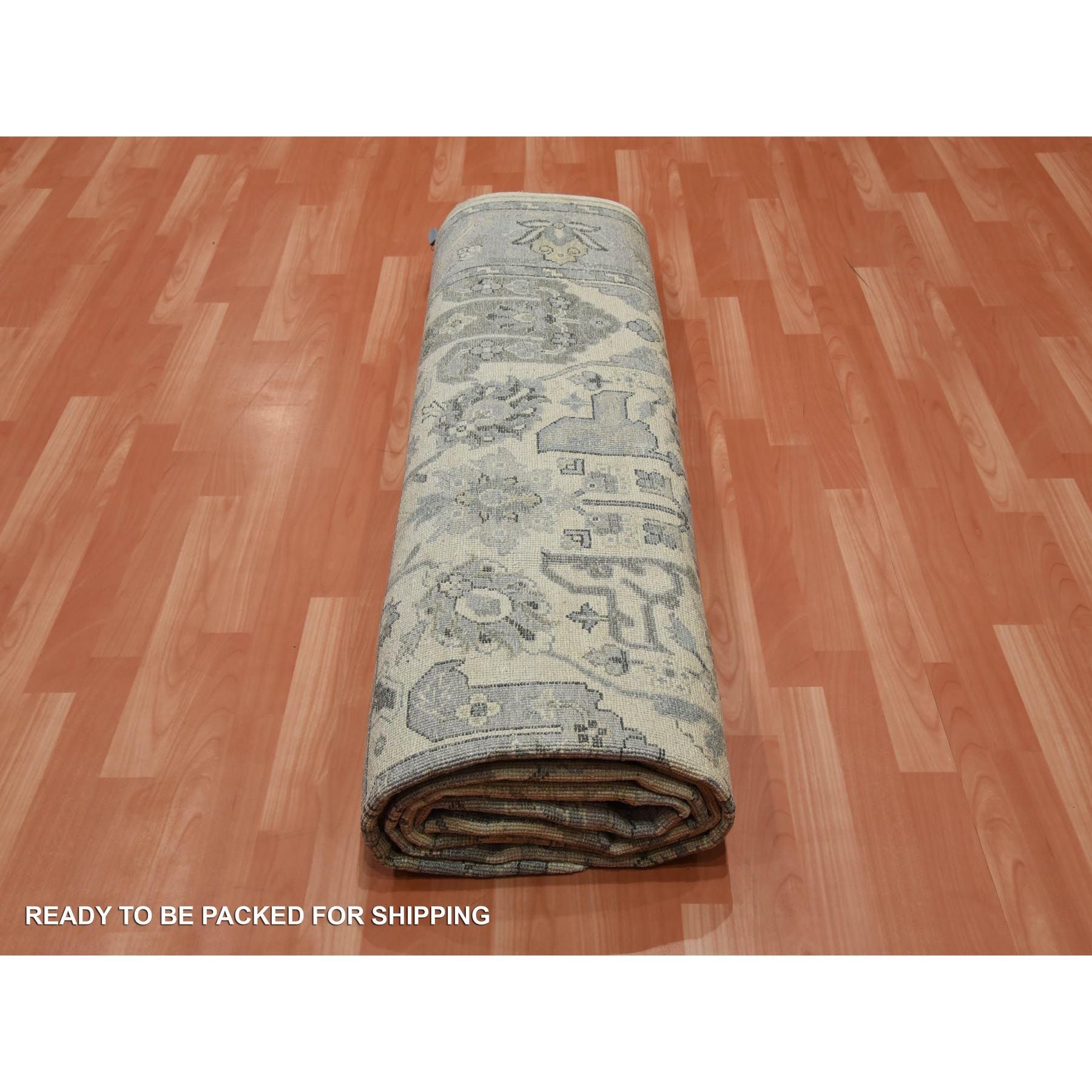 Oushak-And-Peshawar-Hand-Knotted-Rug-375960
