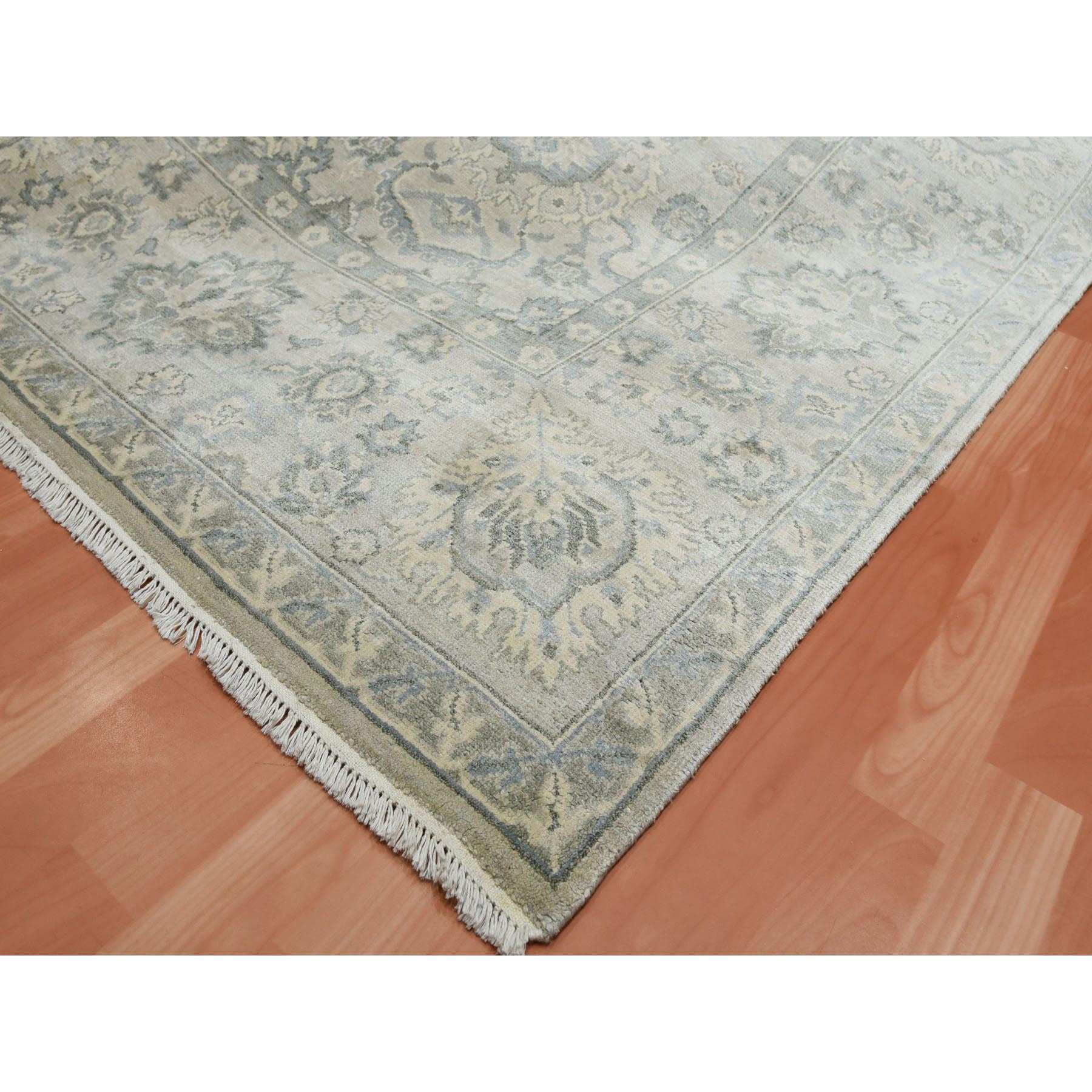 Oushak-And-Peshawar-Hand-Knotted-Rug-375965