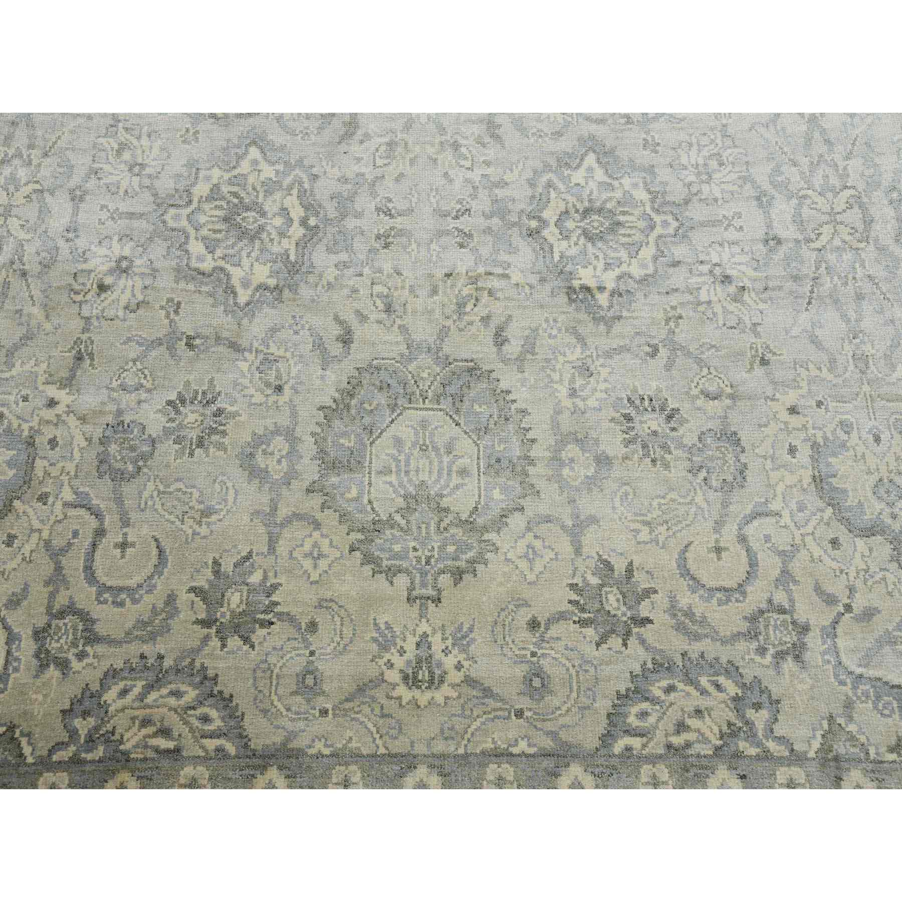 Oushak-And-Peshawar-Hand-Knotted-Rug-375965