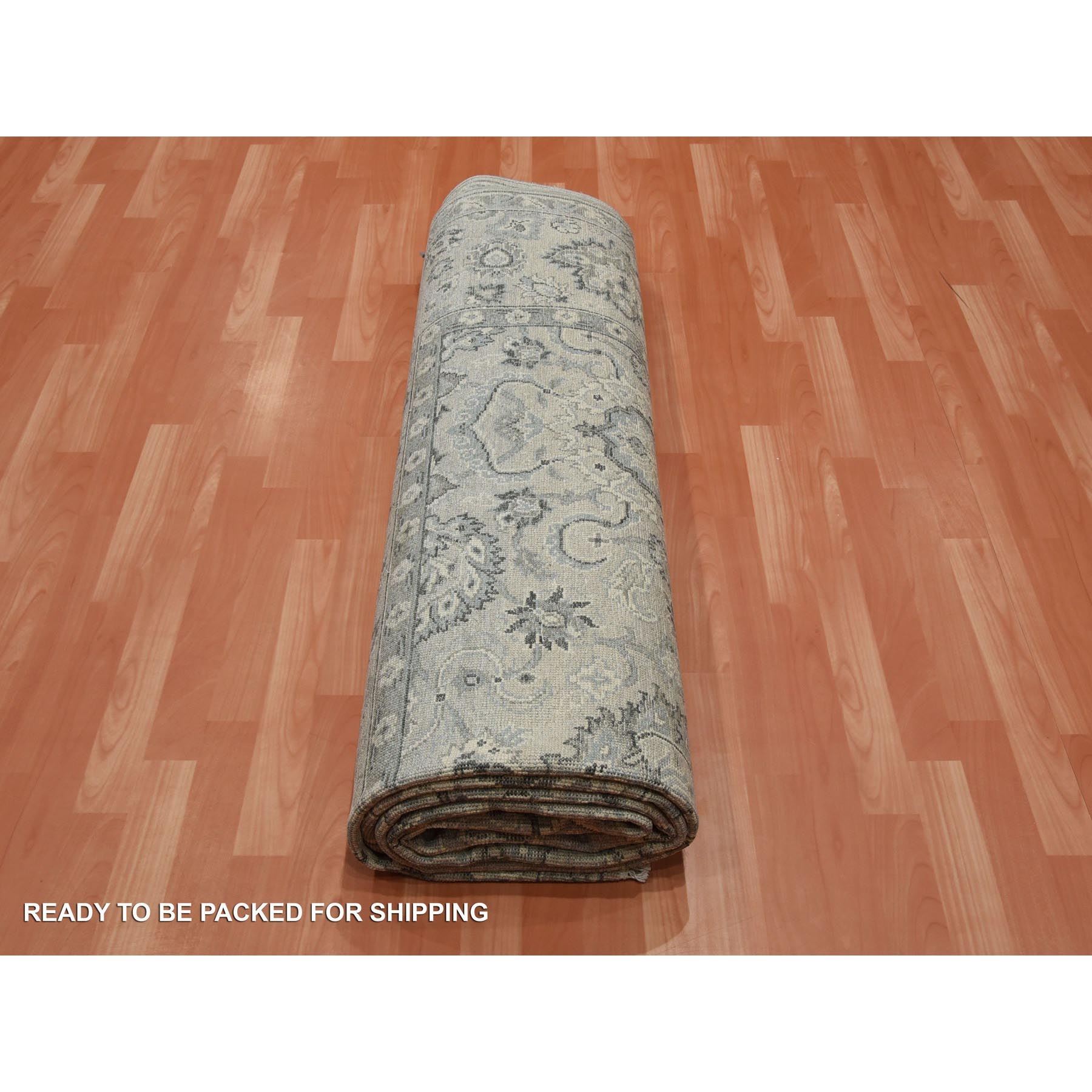 Oushak-And-Peshawar-Hand-Knotted-Rug-375965