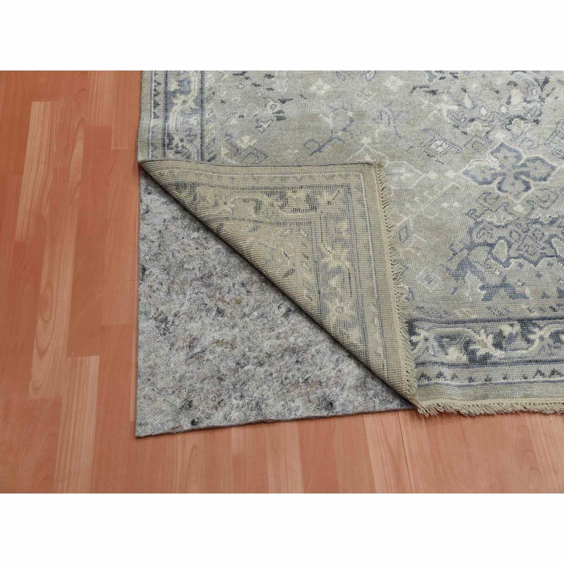 Oushak-And-Peshawar-Hand-Knotted-Rug-376030