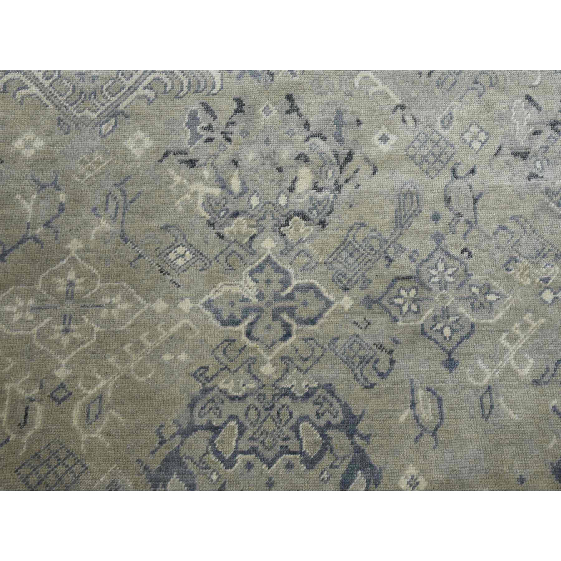 Oushak-And-Peshawar-Hand-Knotted-Rug-376030