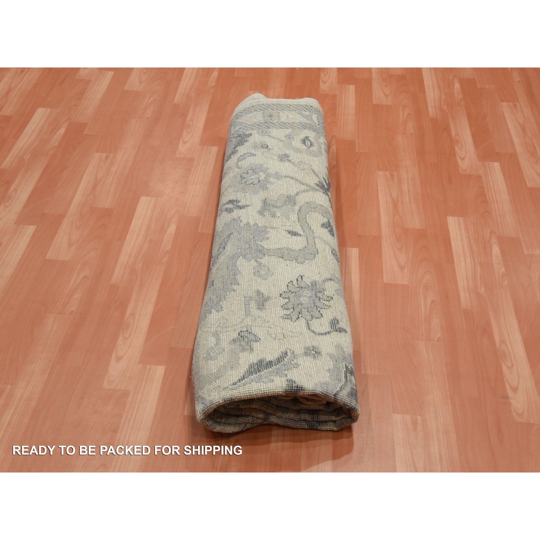 Oushak-And-Peshawar-Hand-Knotted-Rug-376035