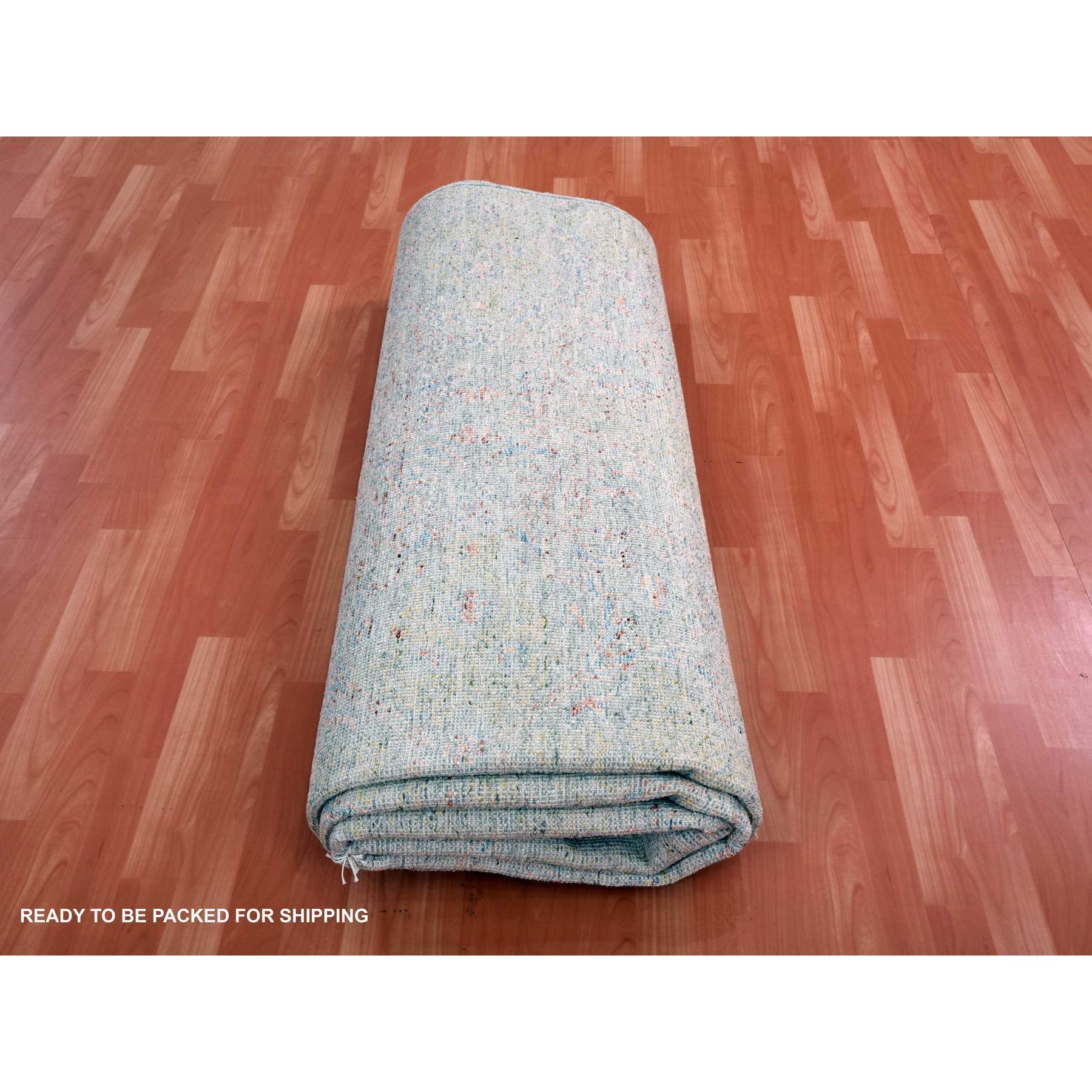 Oushak-And-Peshawar-Hand-Knotted-Rug-376515