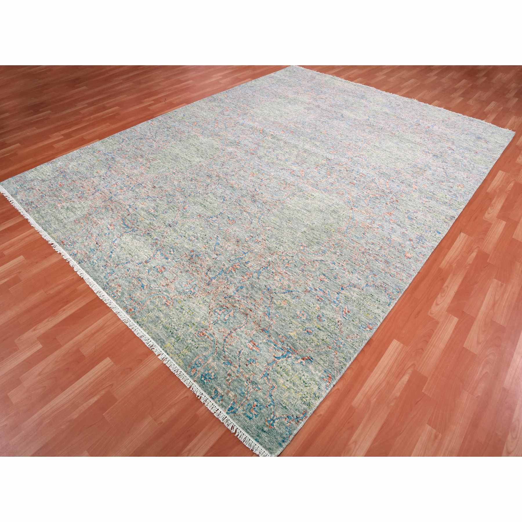 Oushak-And-Peshawar-Hand-Knotted-Rug-376525