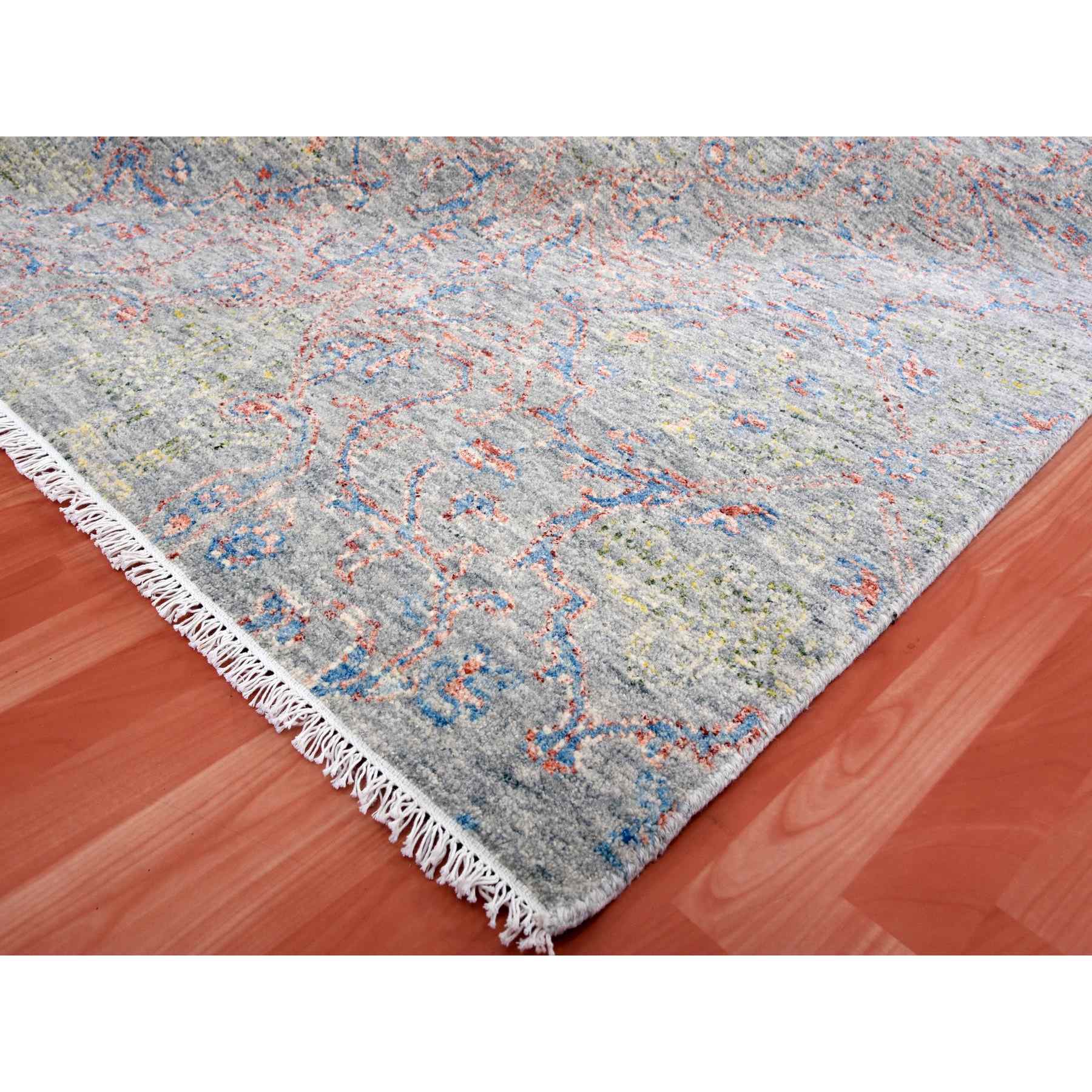 Oushak-And-Peshawar-Hand-Knotted-Rug-376525
