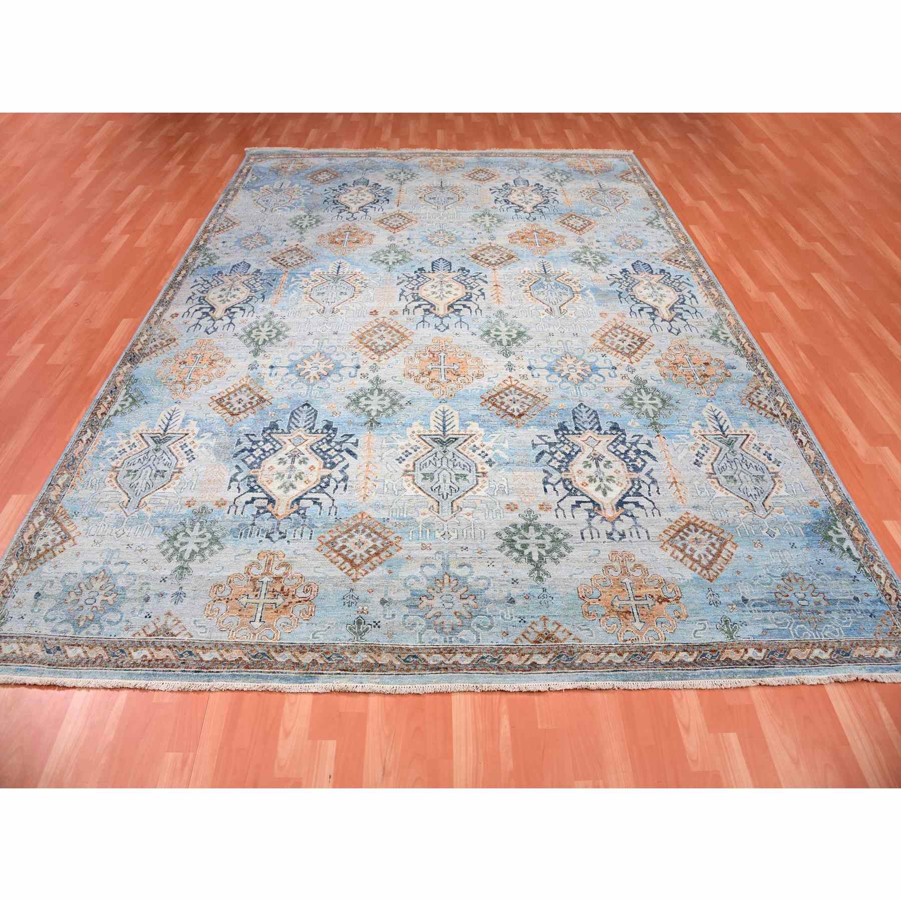 Oushak-And-Peshawar-Hand-Knotted-Rug-376615