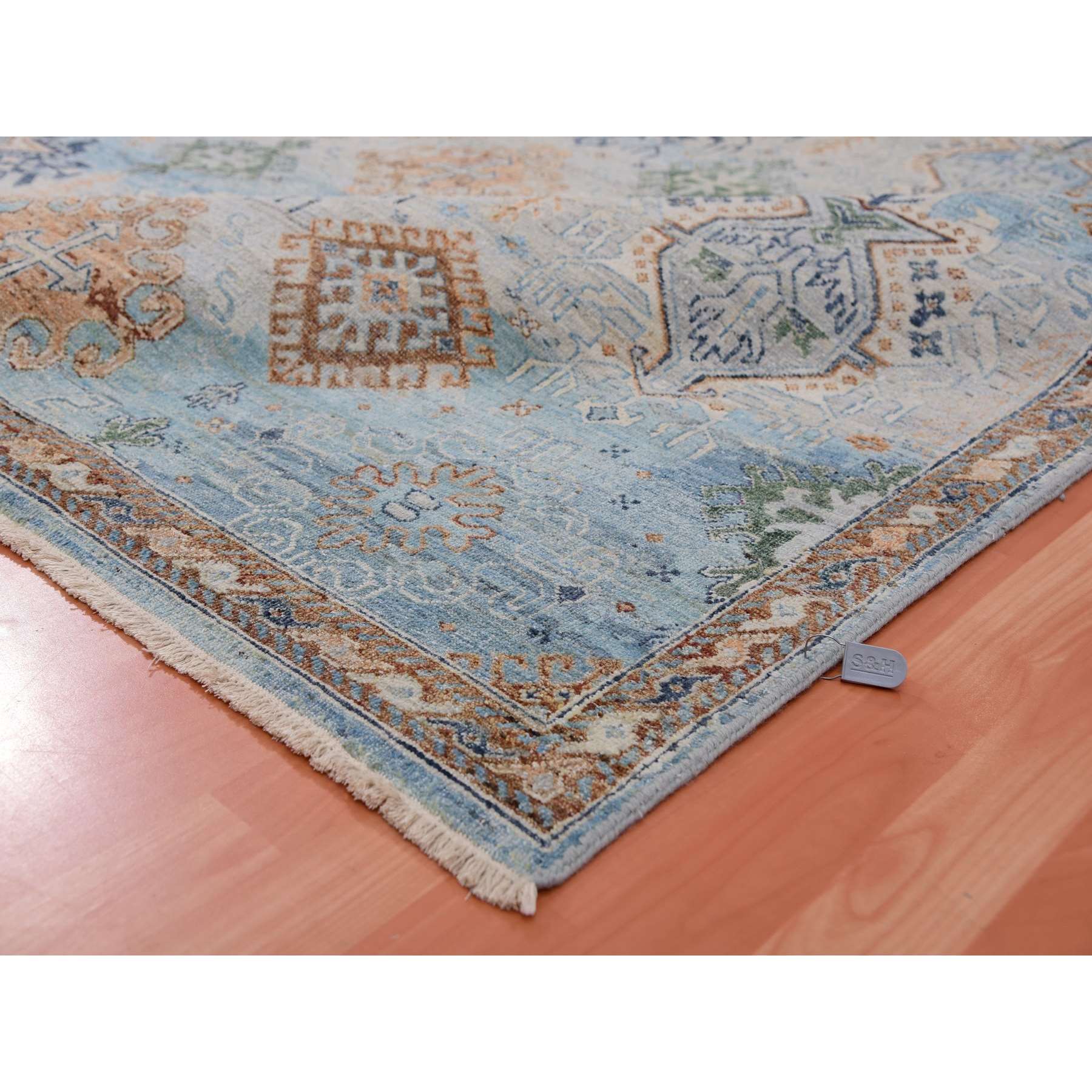 Oushak-And-Peshawar-Hand-Knotted-Rug-376615
