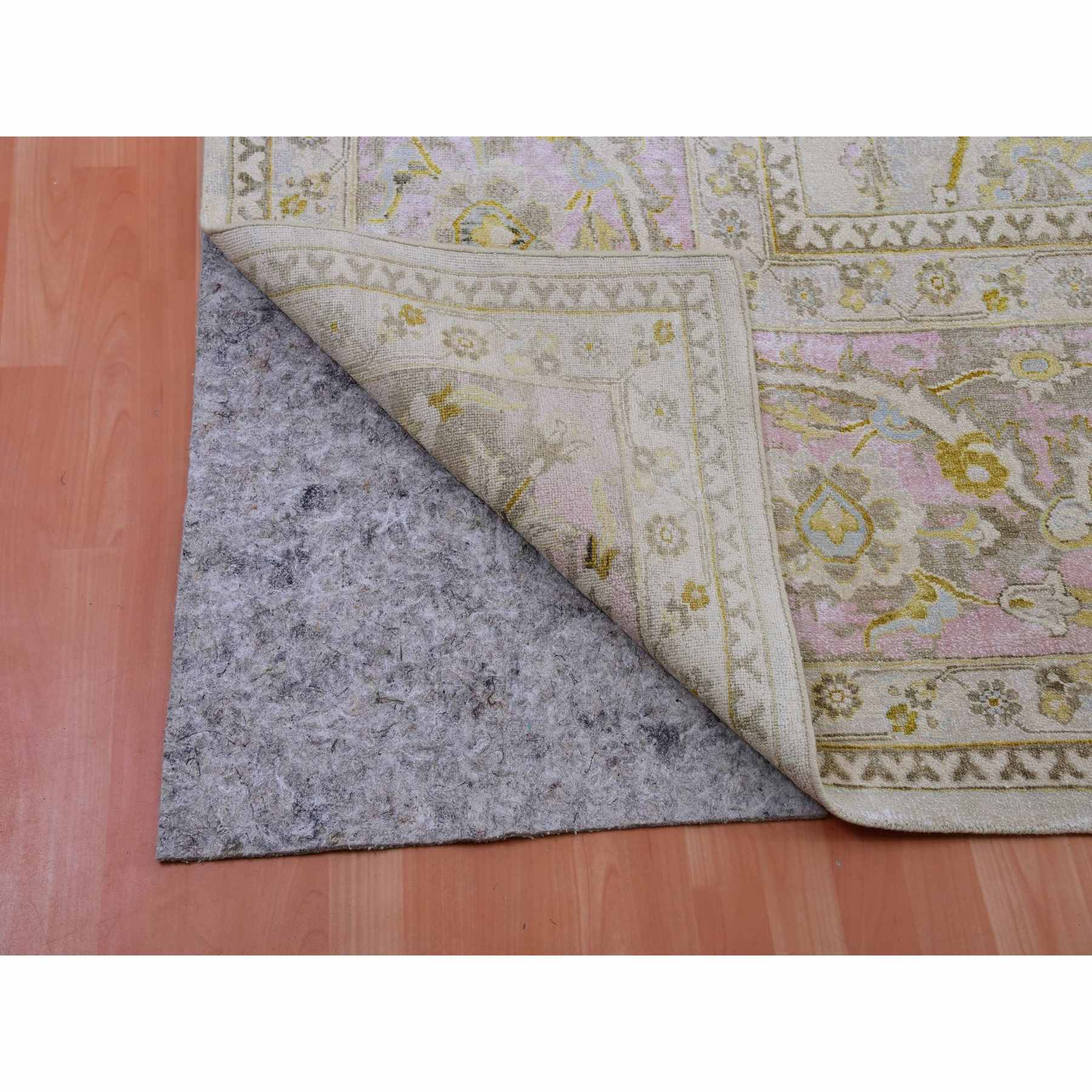 Oushak-And-Peshawar-Hand-Knotted-Rug-377150