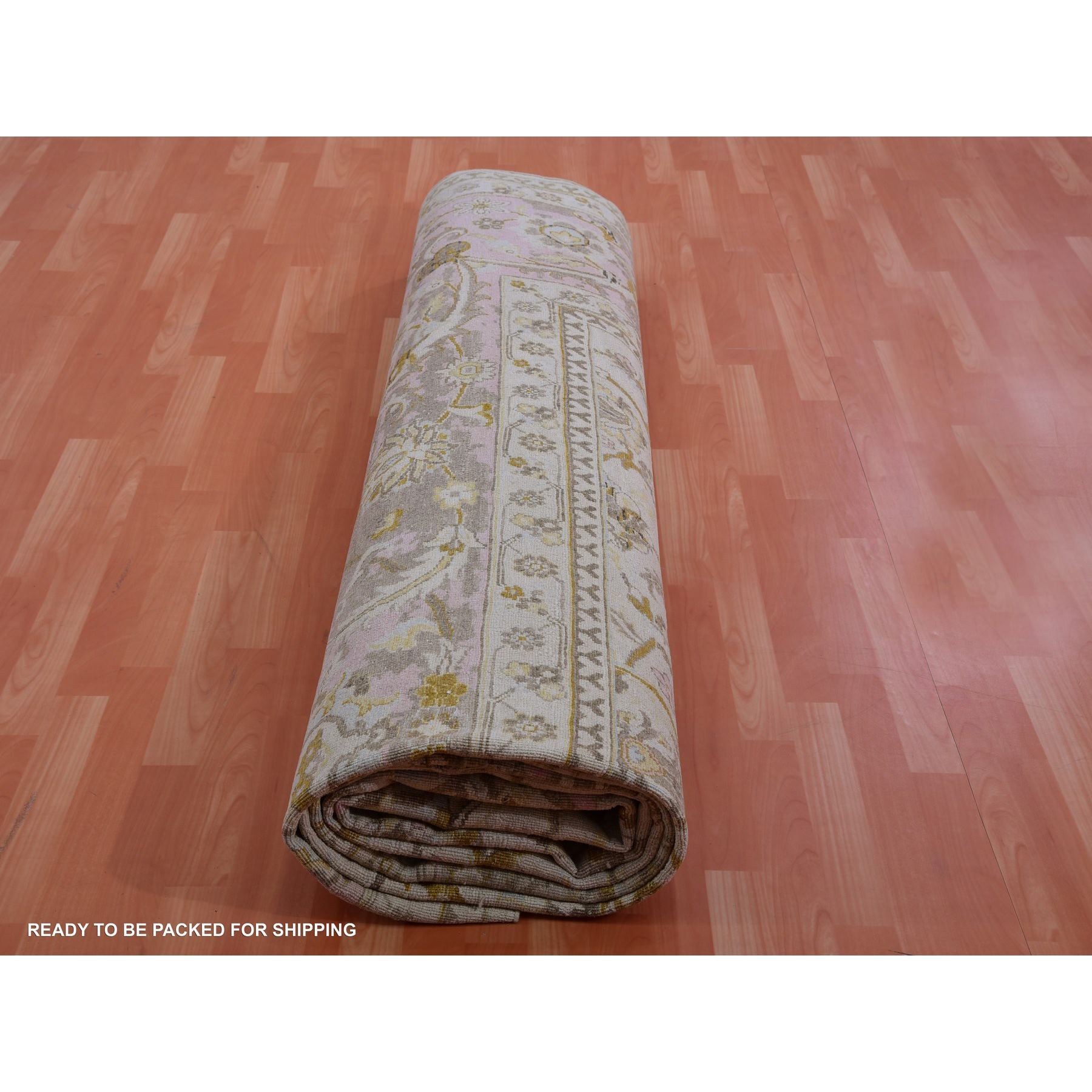 Oushak-And-Peshawar-Hand-Knotted-Rug-377150