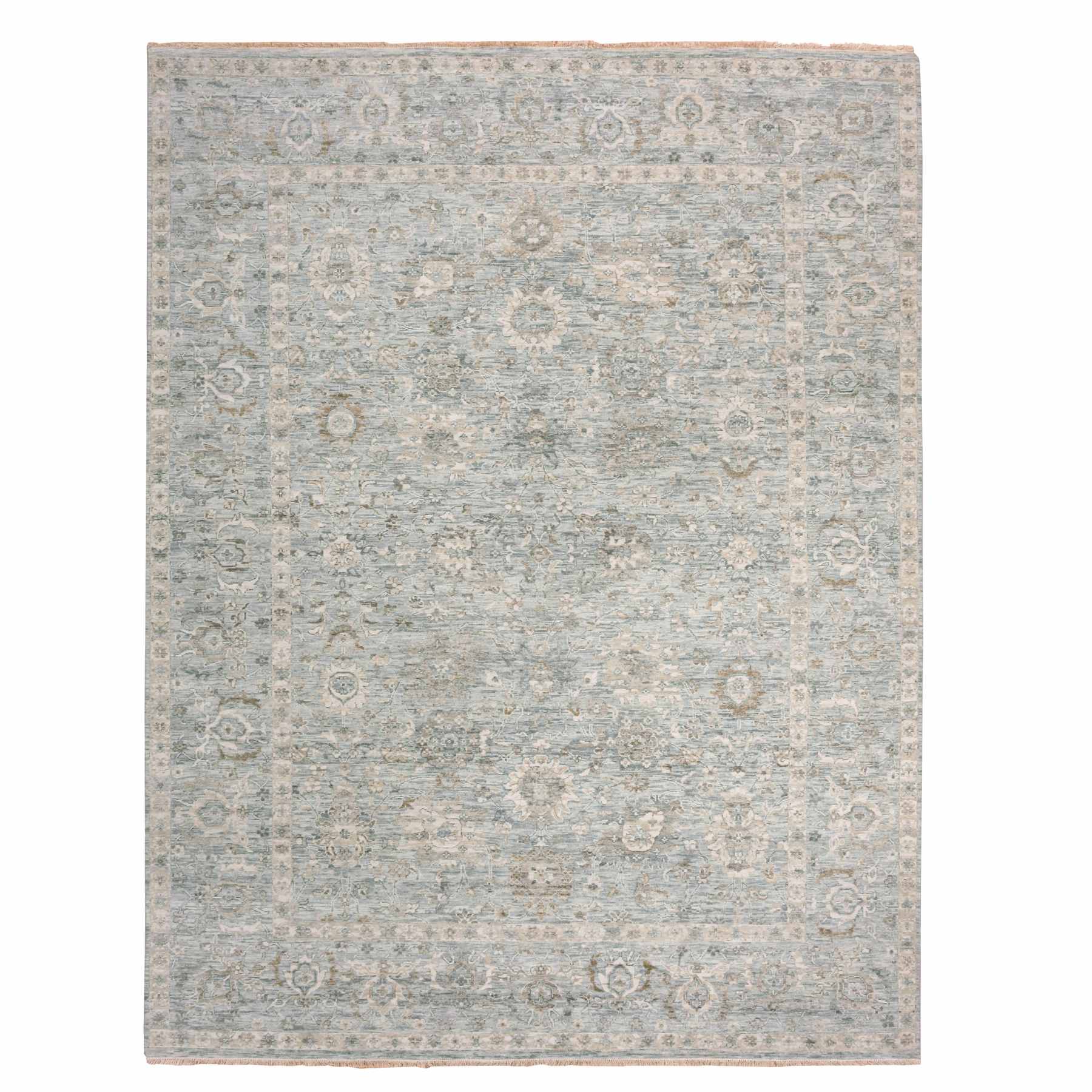 Oushak-And-Peshawar-Hand-Knotted-Rug-377305