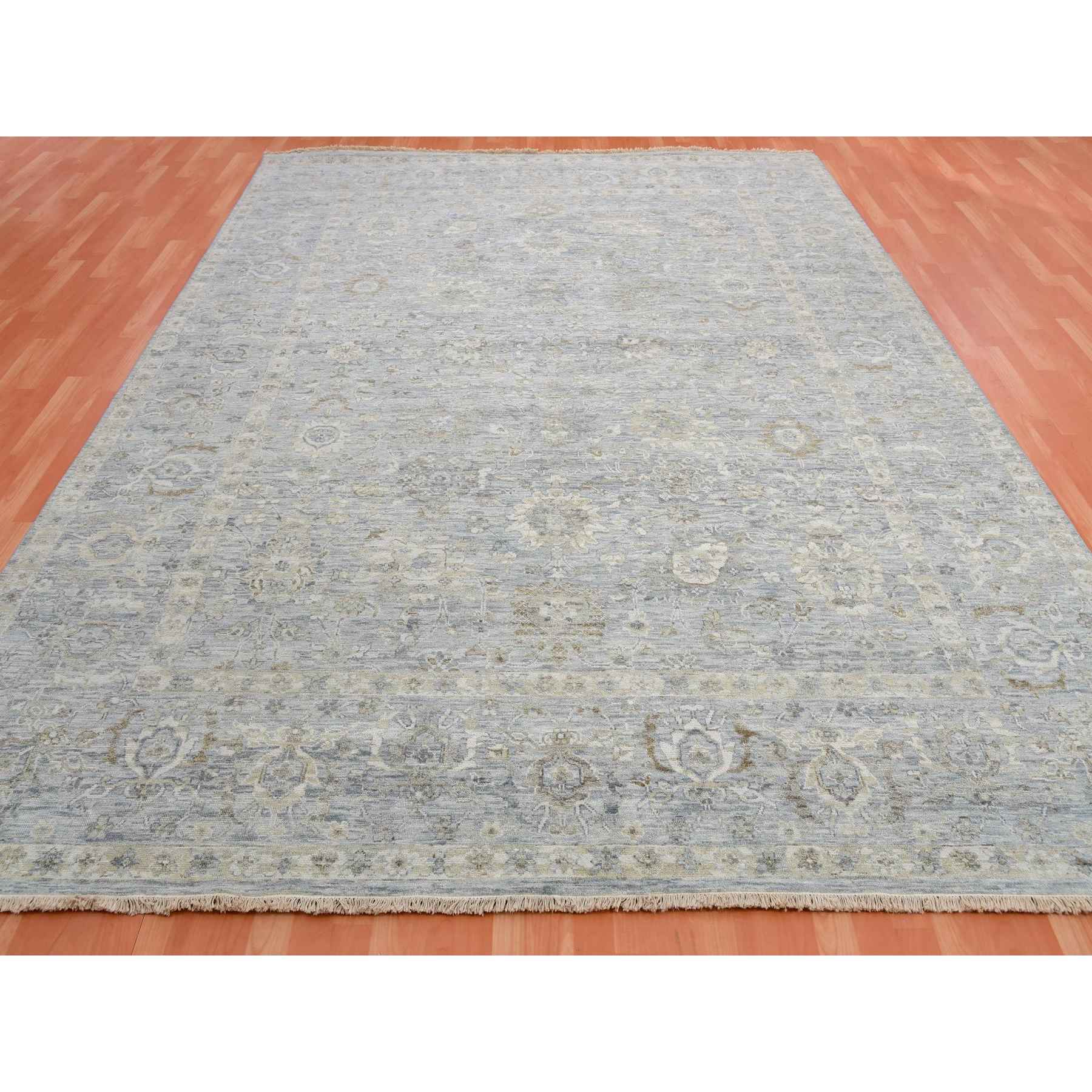 Oushak-And-Peshawar-Hand-Knotted-Rug-377305