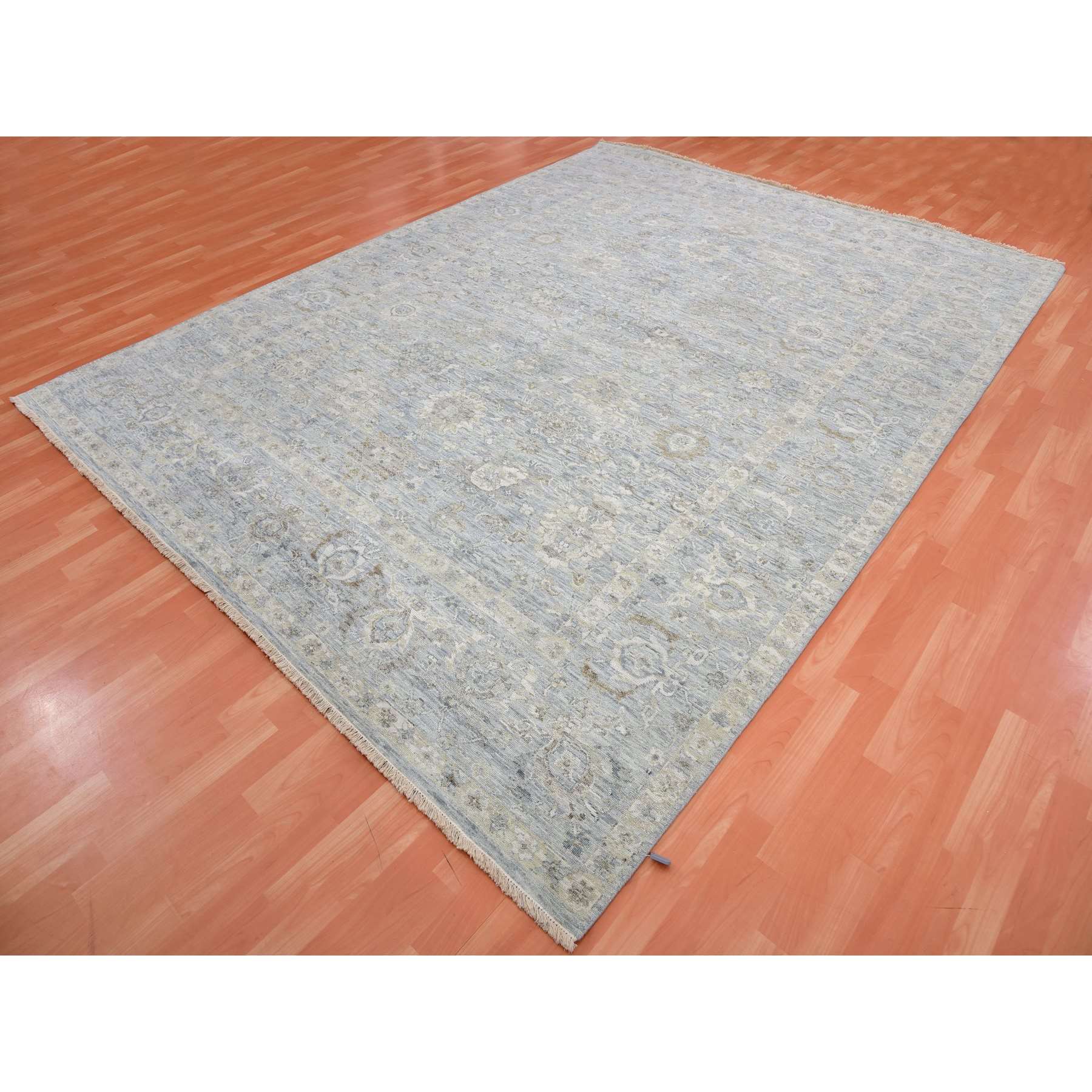 Oushak-And-Peshawar-Hand-Knotted-Rug-377305