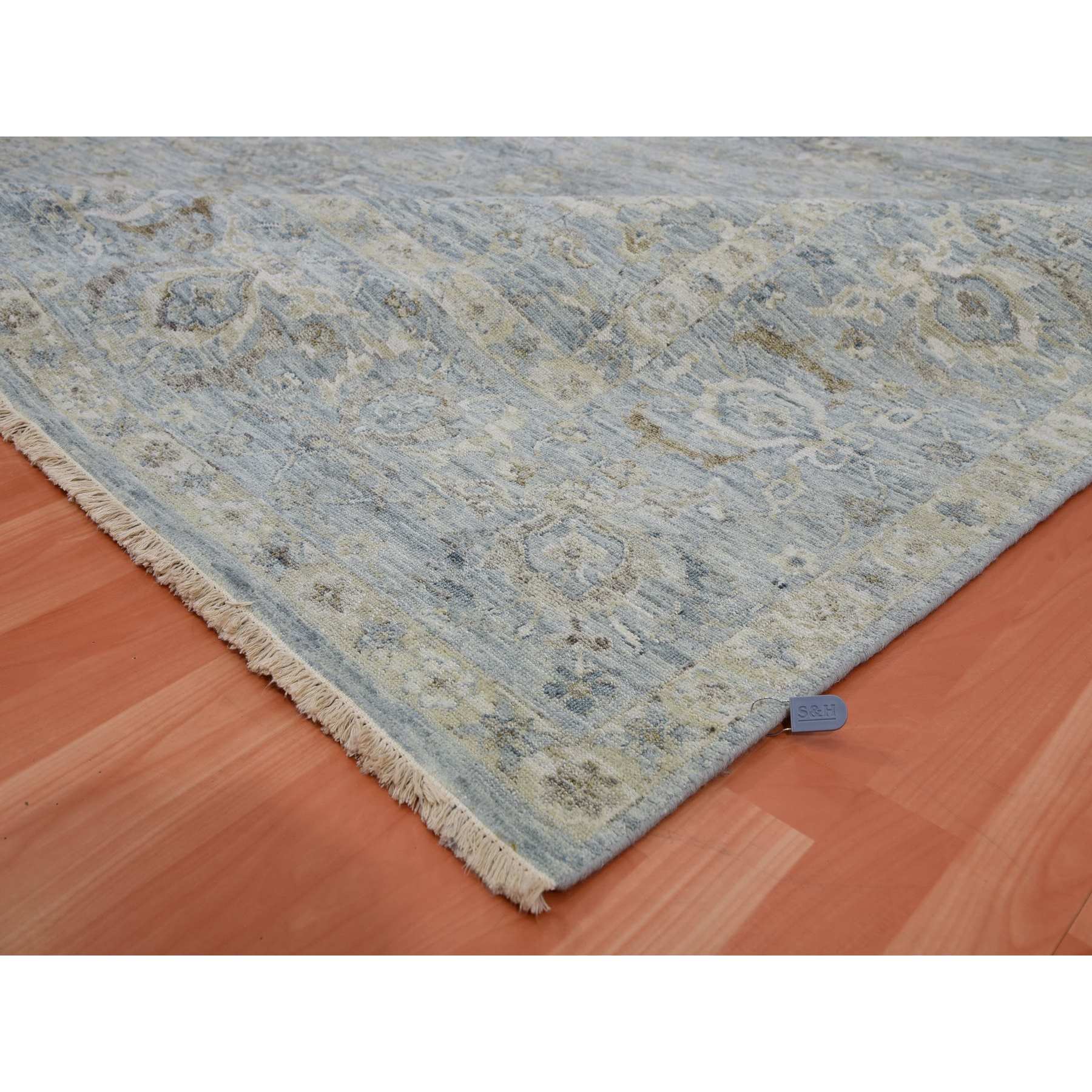 Oushak-And-Peshawar-Hand-Knotted-Rug-377305