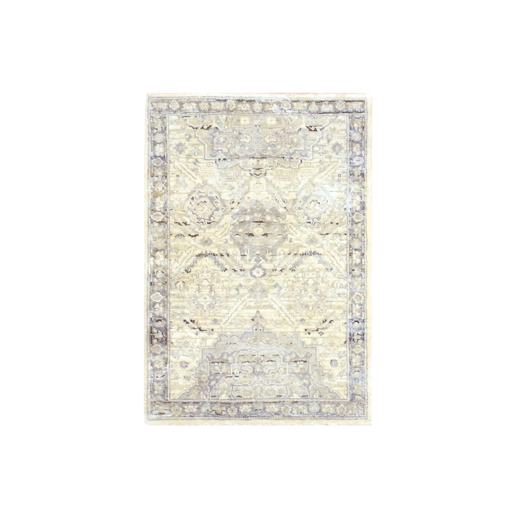 Oushak-And-Peshawar-Hand-Knotted-Rug-377420