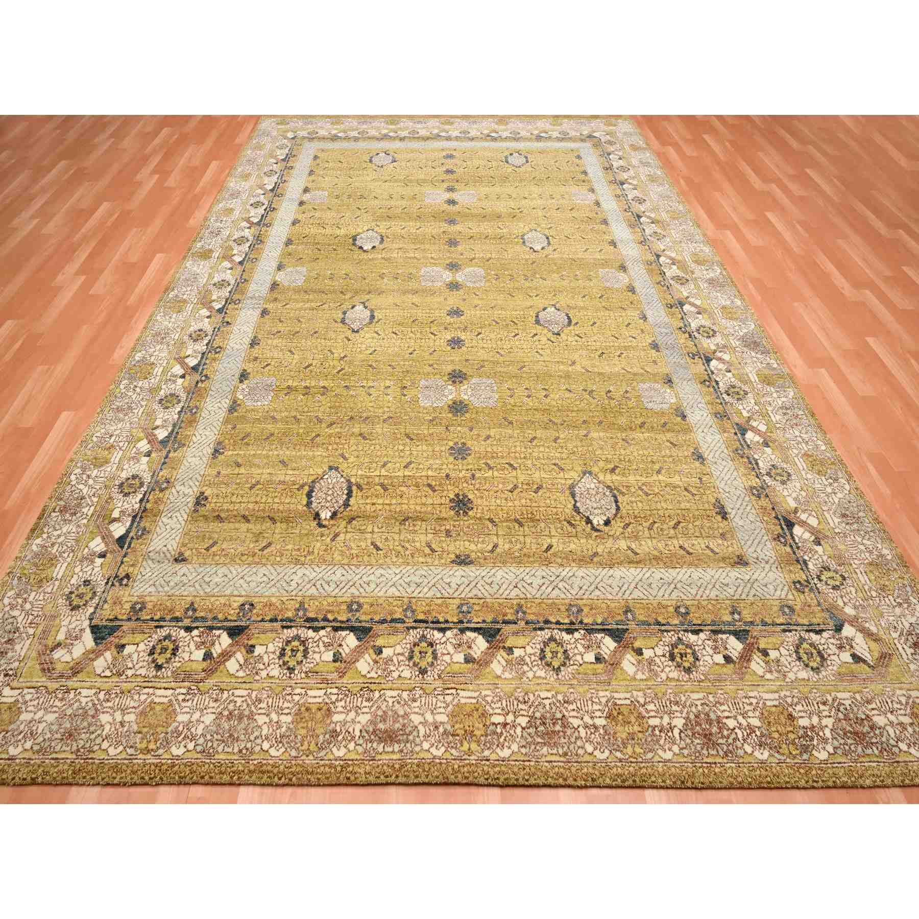 Oushak-And-Peshawar-Hand-Knotted-Rug-377450