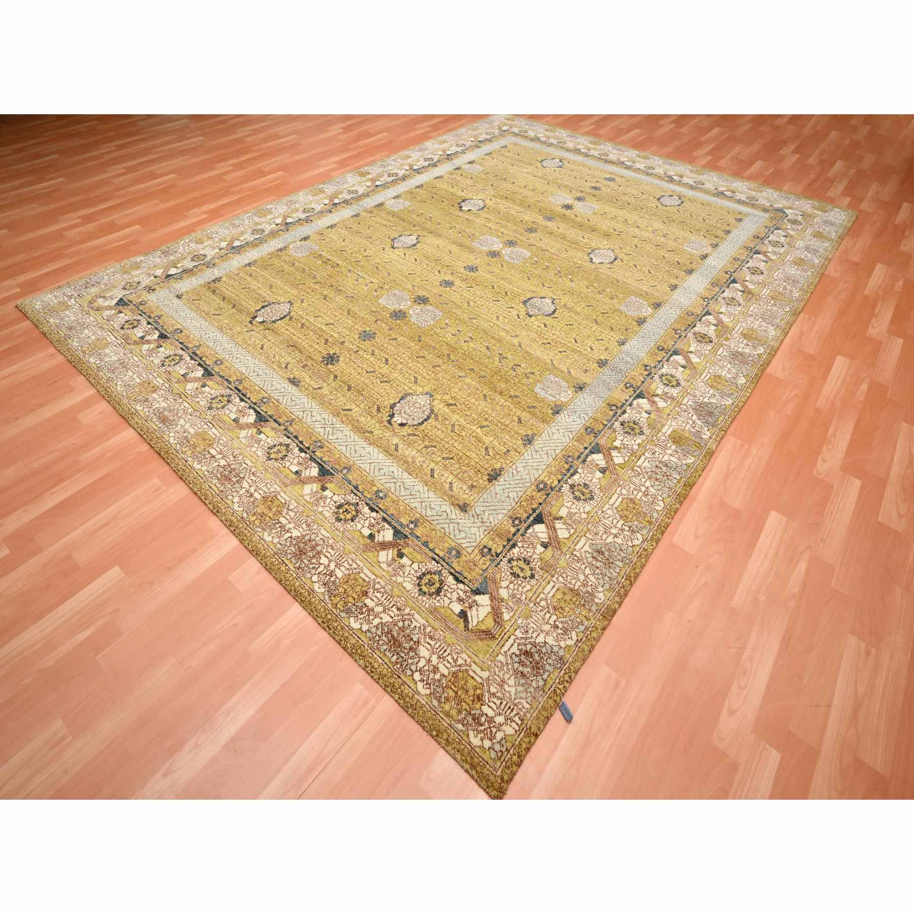 Oushak-And-Peshawar-Hand-Knotted-Rug-377450