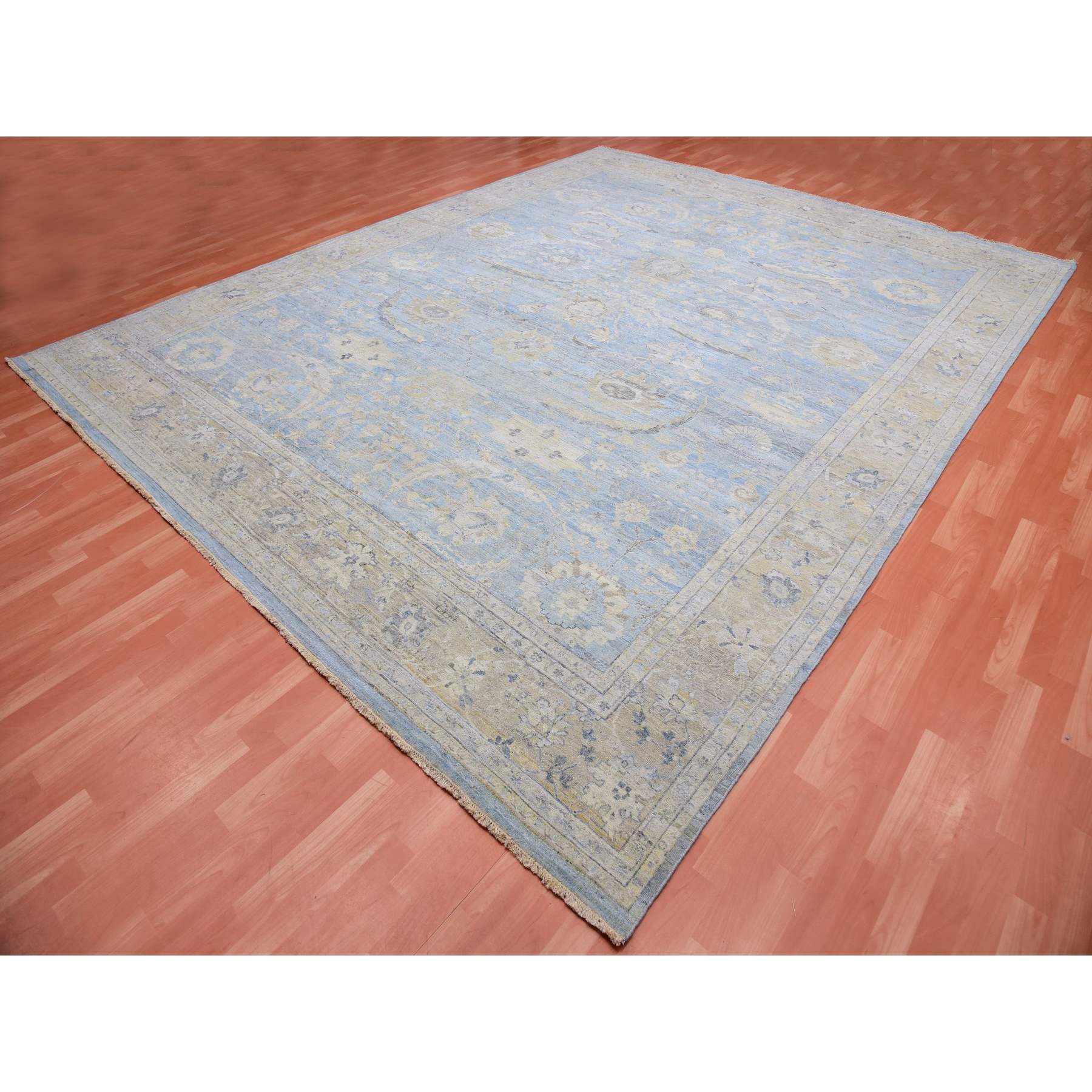 Overdyed-Vintage-Hand-Knotted-Rug-377320