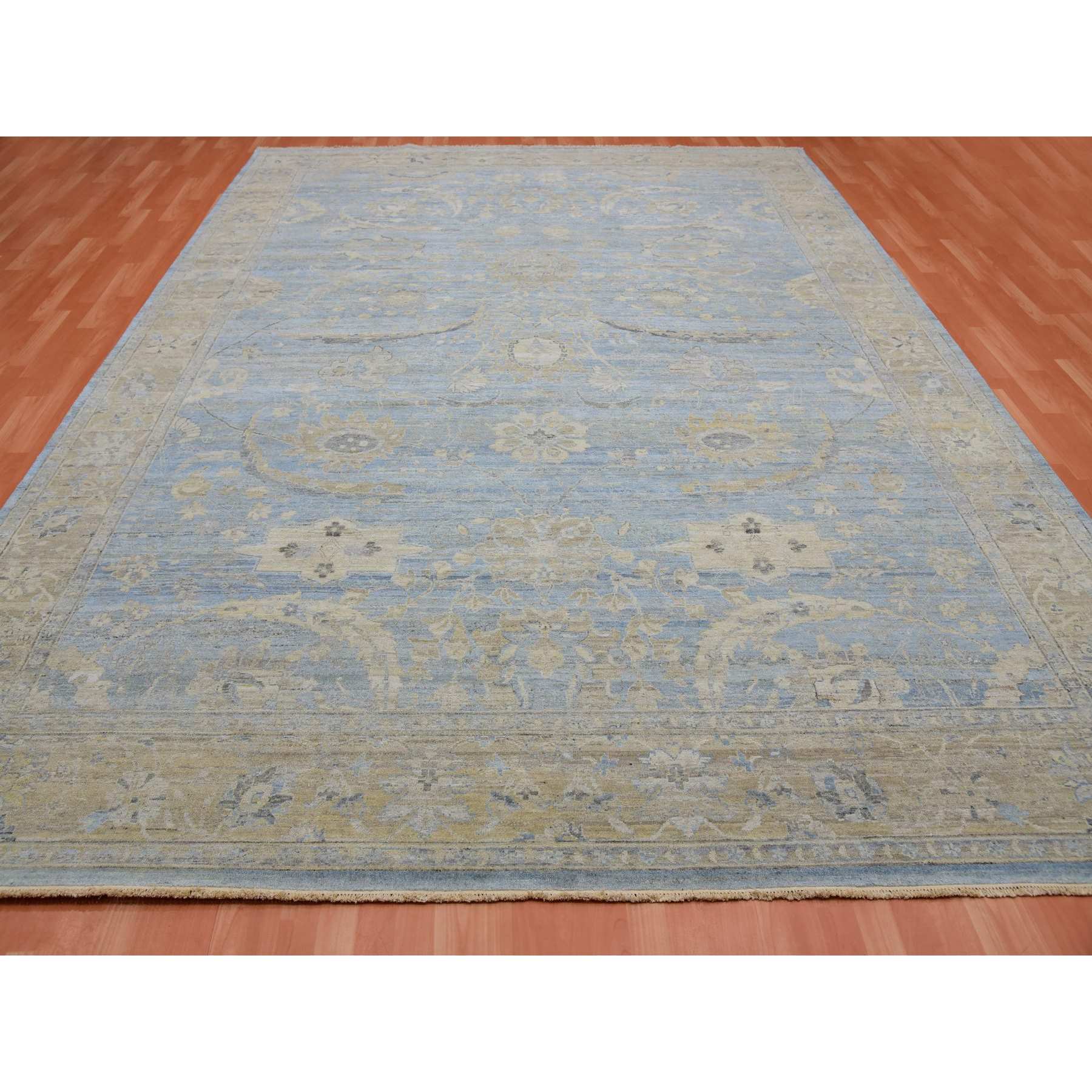 Overdyed-Vintage-Hand-Knotted-Rug-377330