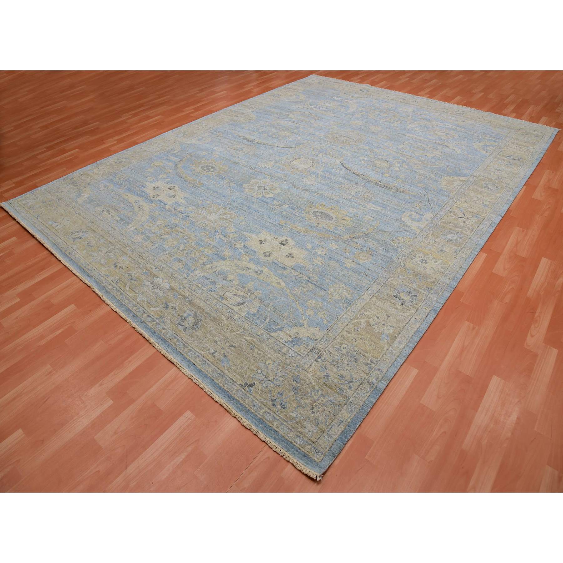 Overdyed-Vintage-Hand-Knotted-Rug-377330