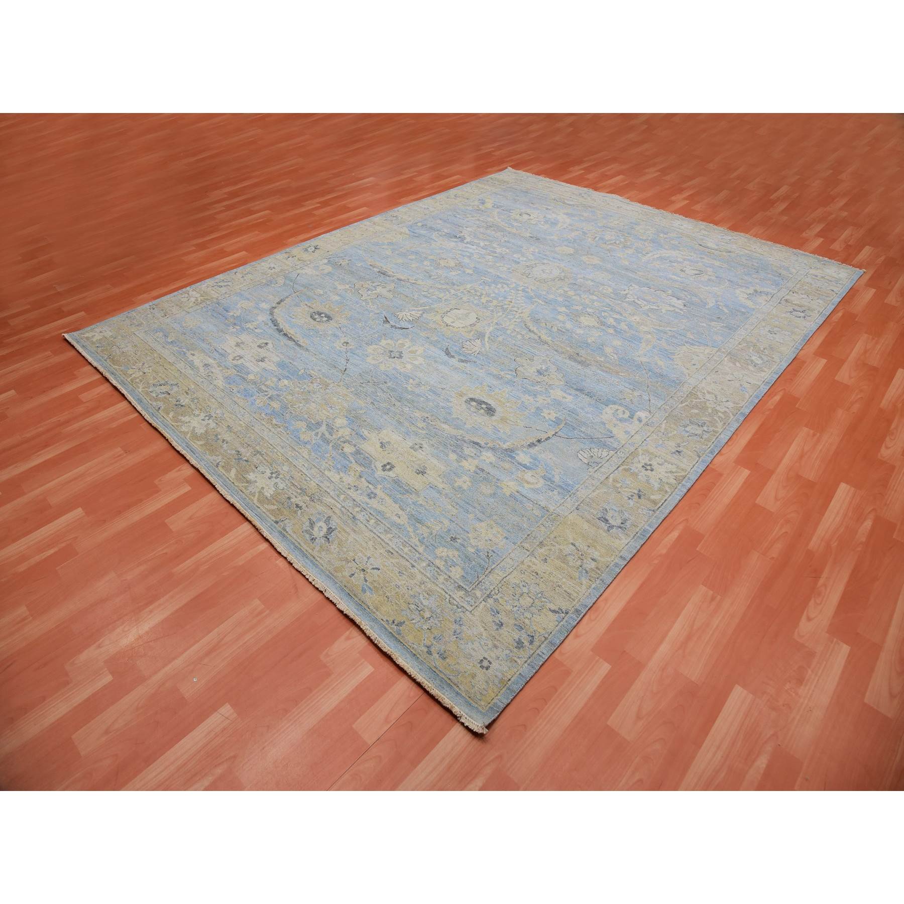 Overdyed-Vintage-Hand-Knotted-Rug-377340