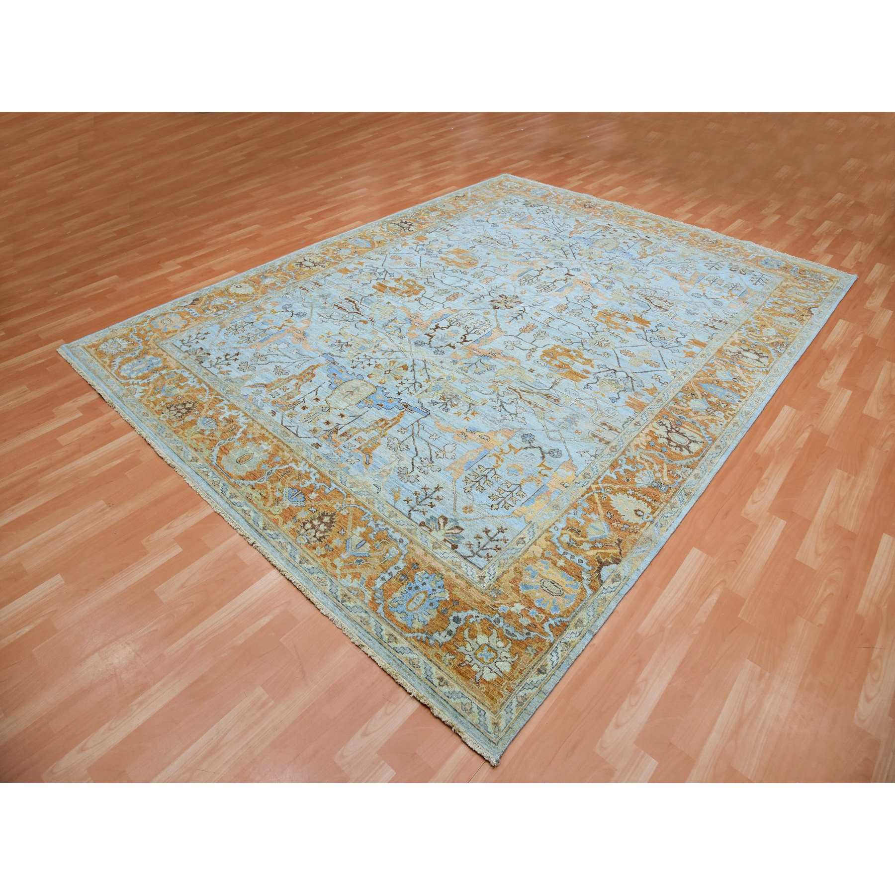 Overdyed-Vintage-Hand-Knotted-Rug-377345