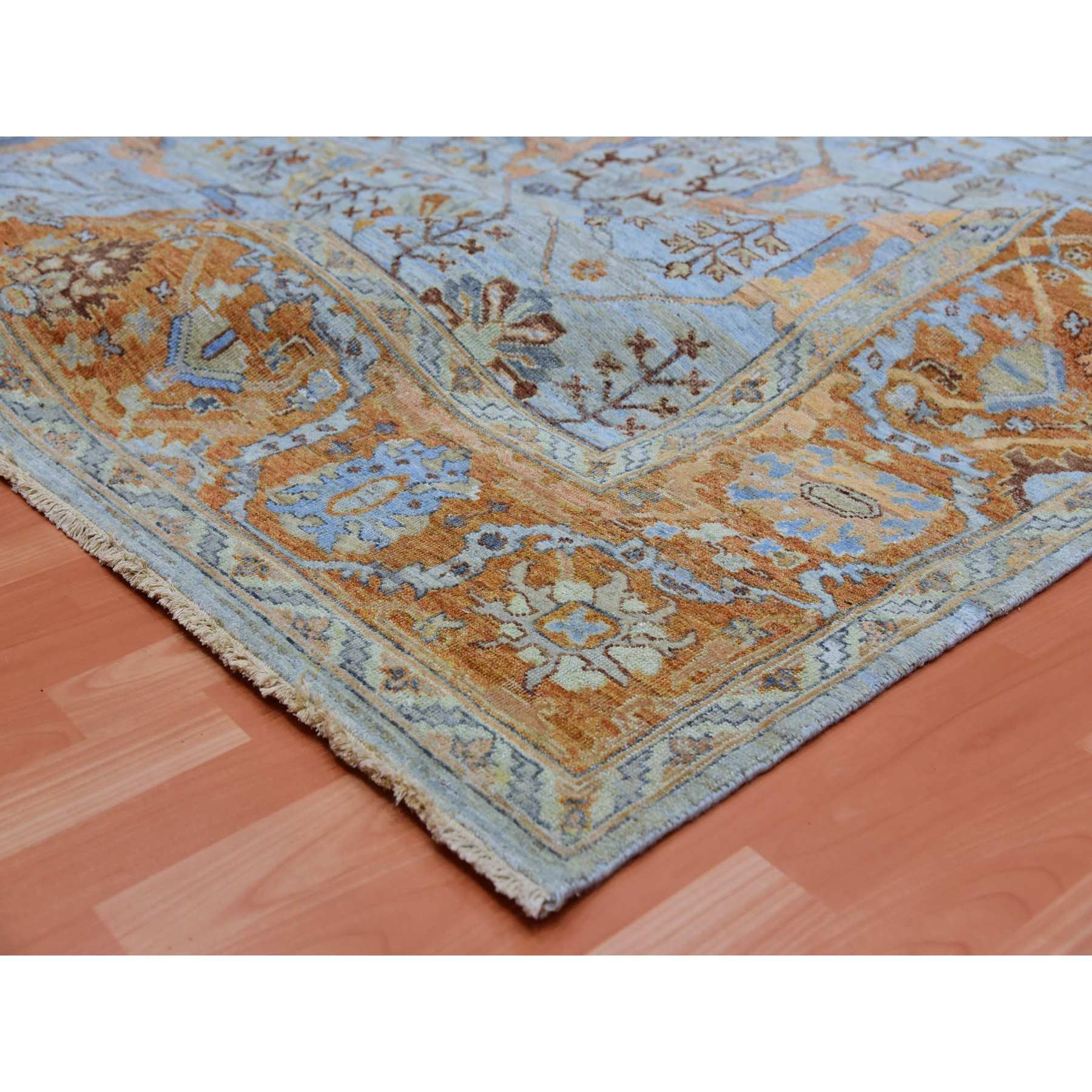 Overdyed-Vintage-Hand-Knotted-Rug-377345