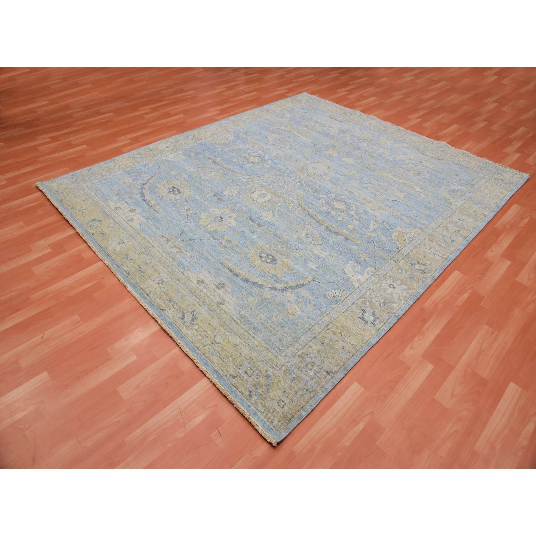 Overdyed-Vintage-Hand-Knotted-Rug-377350