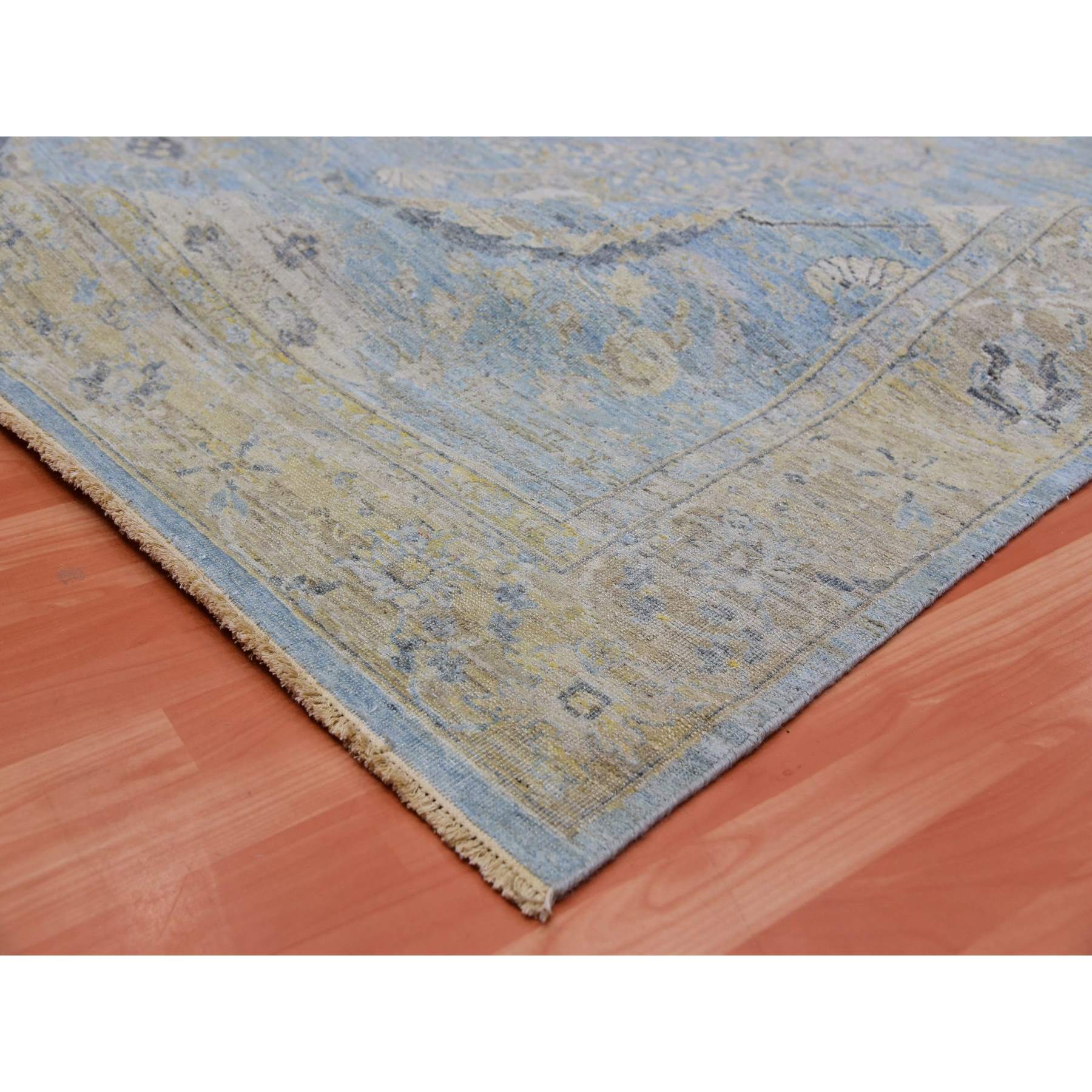 Overdyed-Vintage-Hand-Knotted-Rug-377350