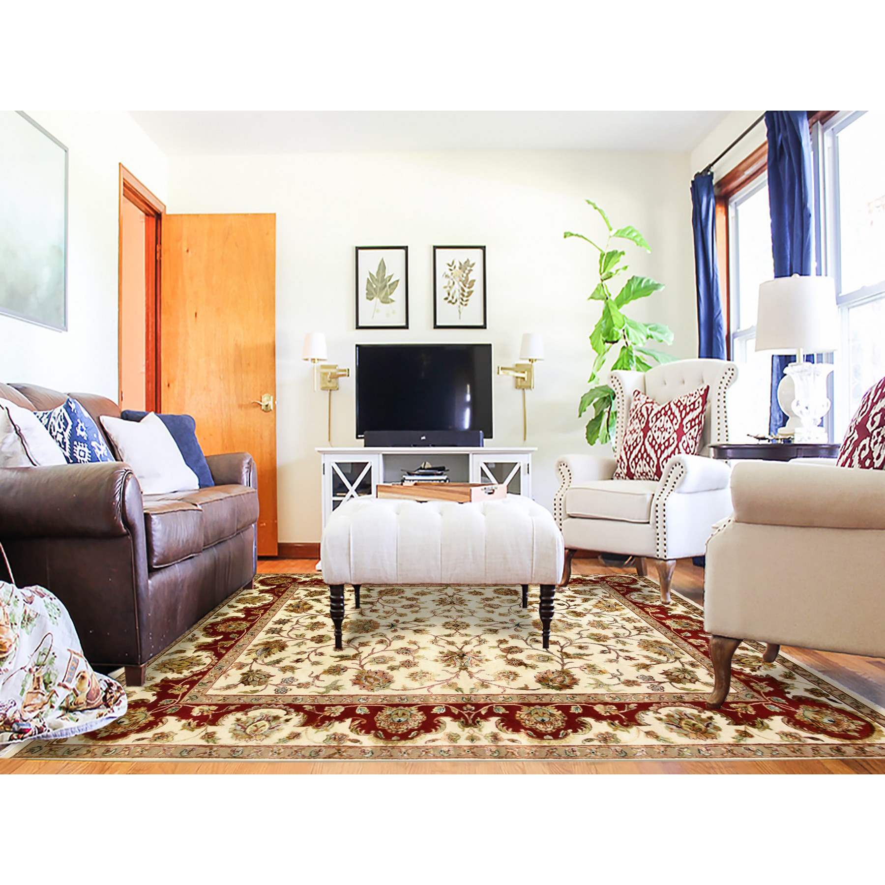 Rajasthan-Hand-Knotted-Rug-376360