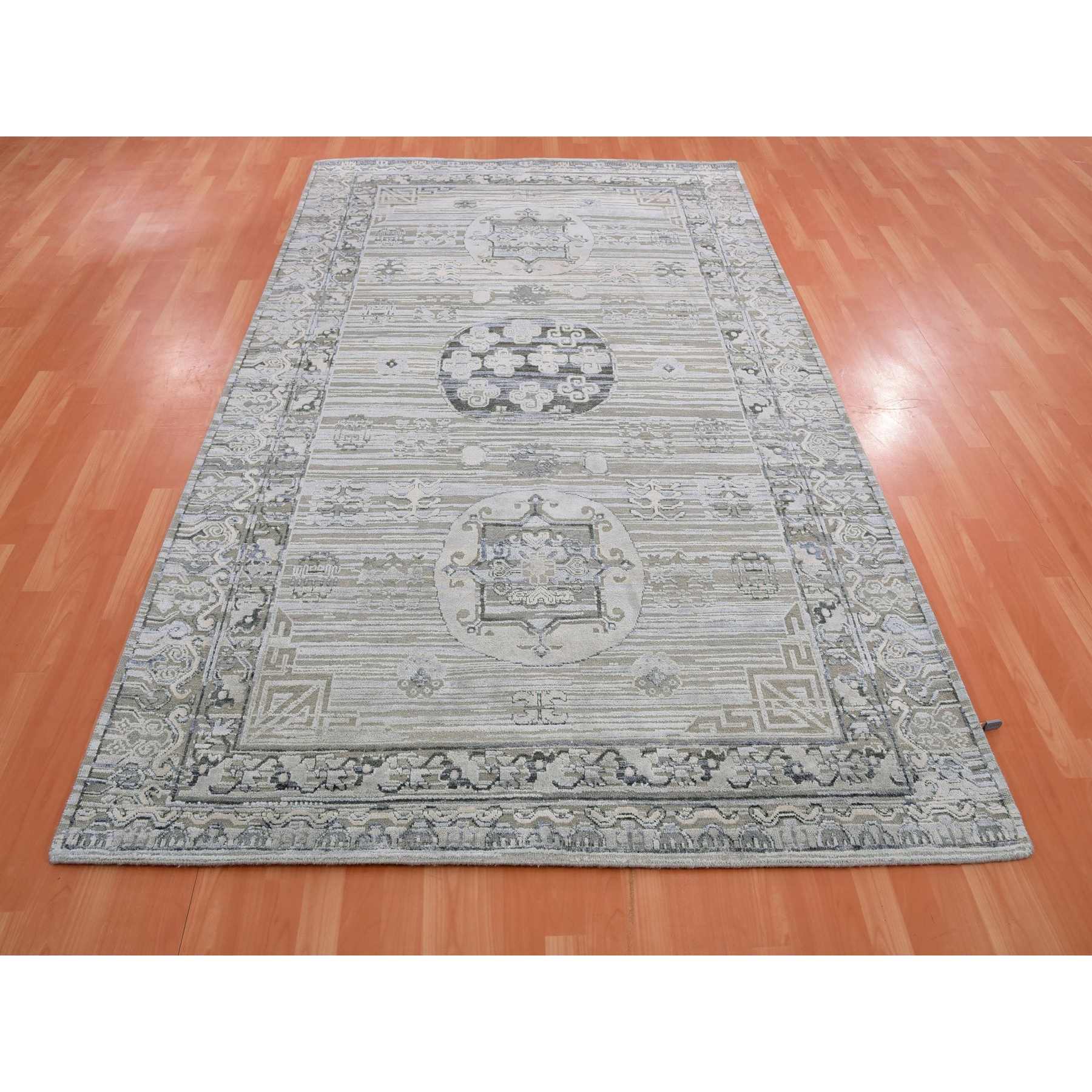 Wool-and-Silk-Hand-Knotted-Rug-377155