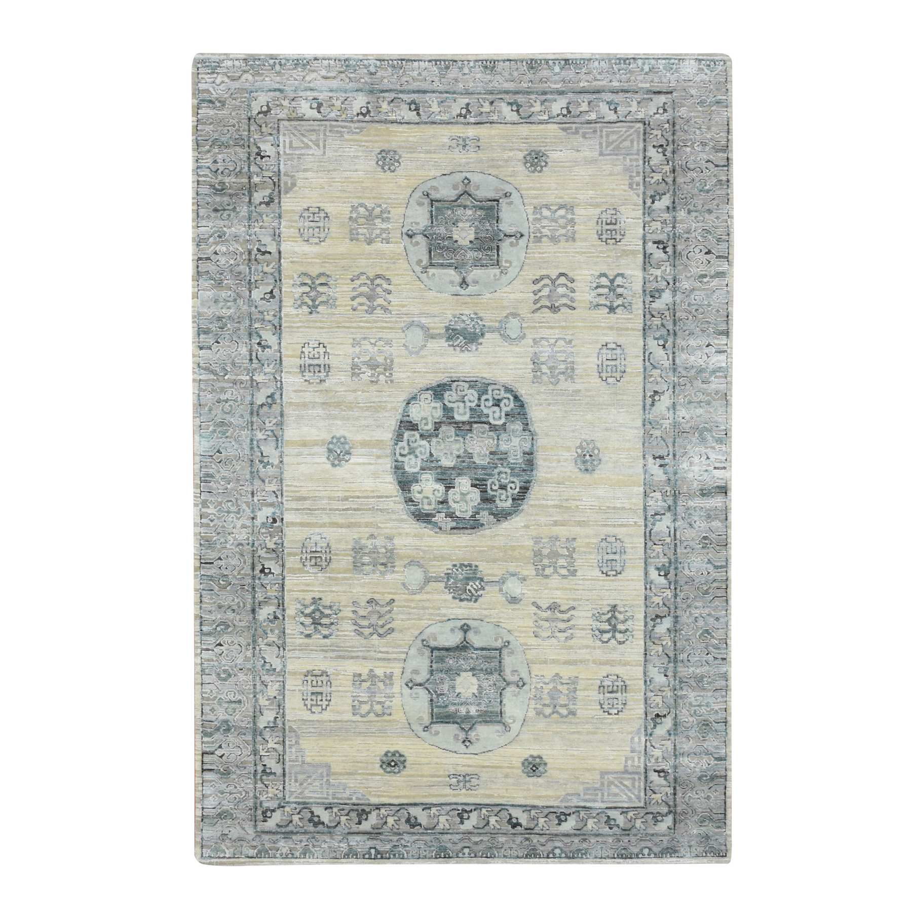 Khotan-and-Samarkand-Hand-Knotted-Rug-379170