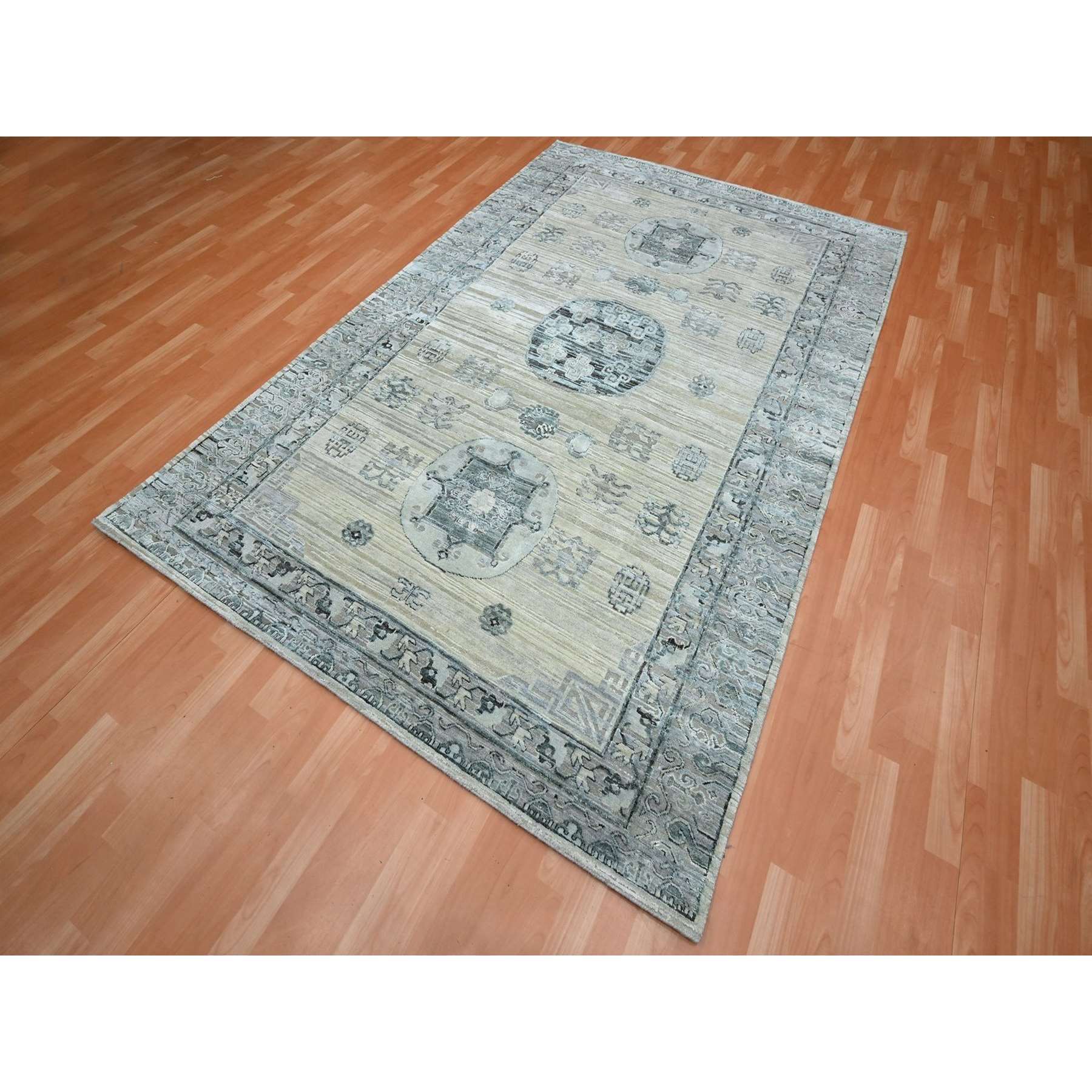 Khotan-and-Samarkand-Hand-Knotted-Rug-379170