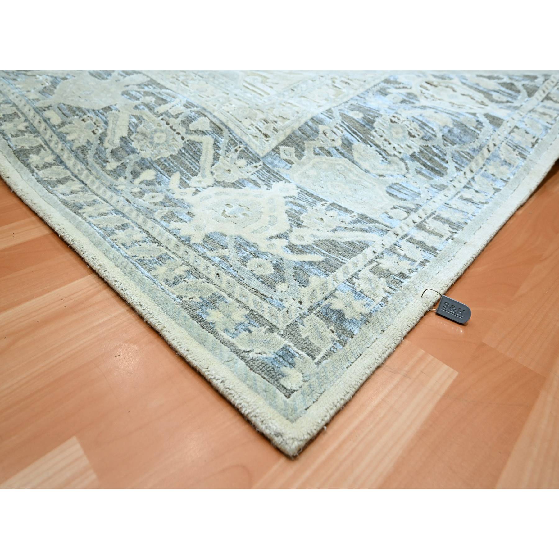 Oushak-And-Peshawar-Hand-Knotted-Rug-377610