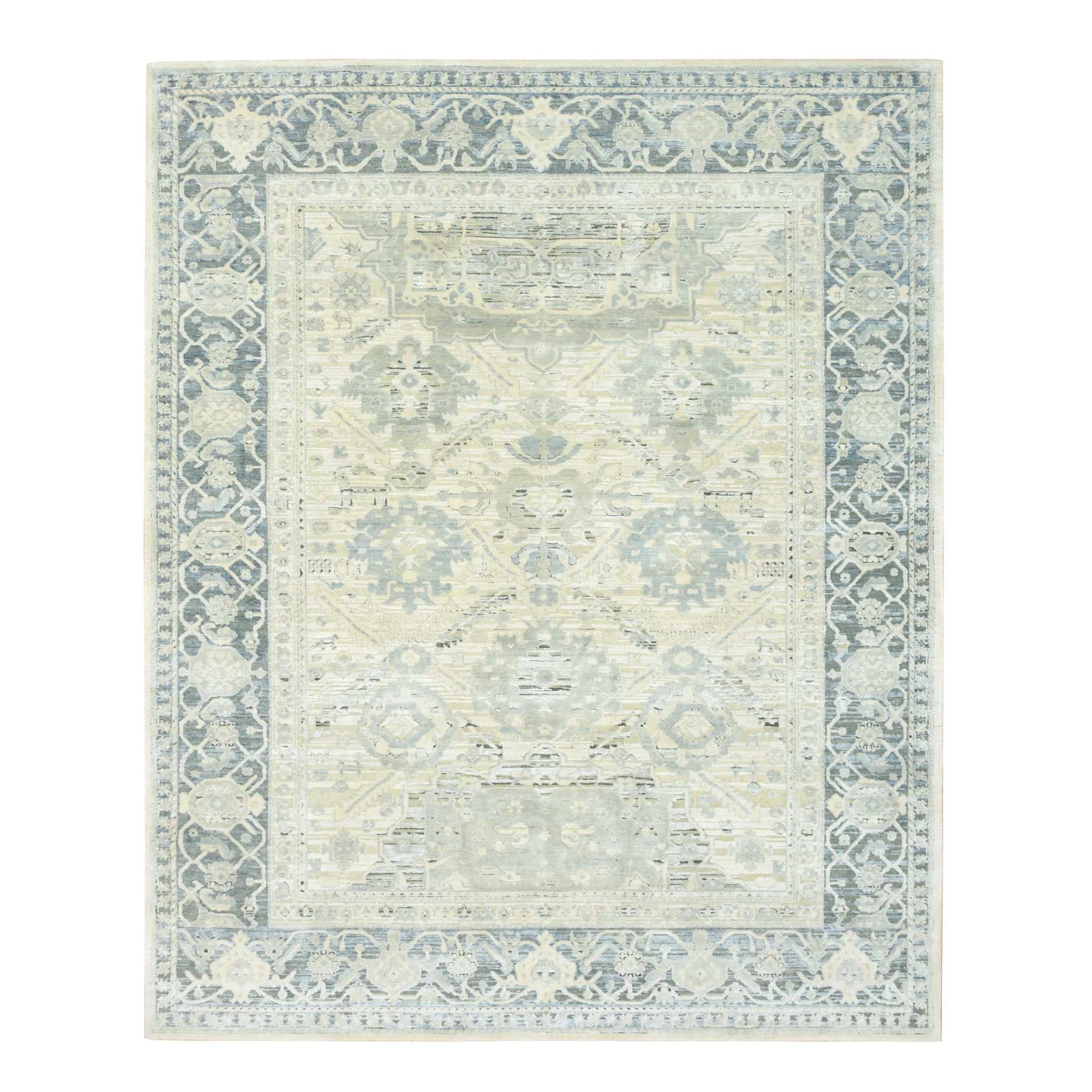 Oushak-And-Peshawar-Hand-Knotted-Rug-377615